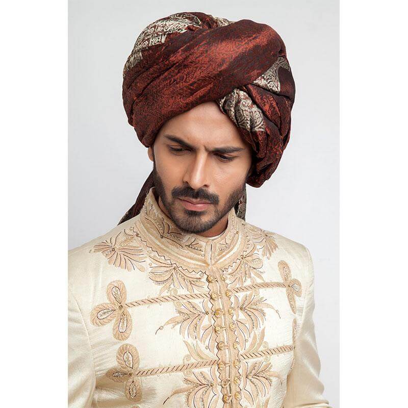 Elegant Ivory Raw Silk Sherwani for Men | Traditional Indian Wedding Attire | Perfect for Grooms & Formal Occasions