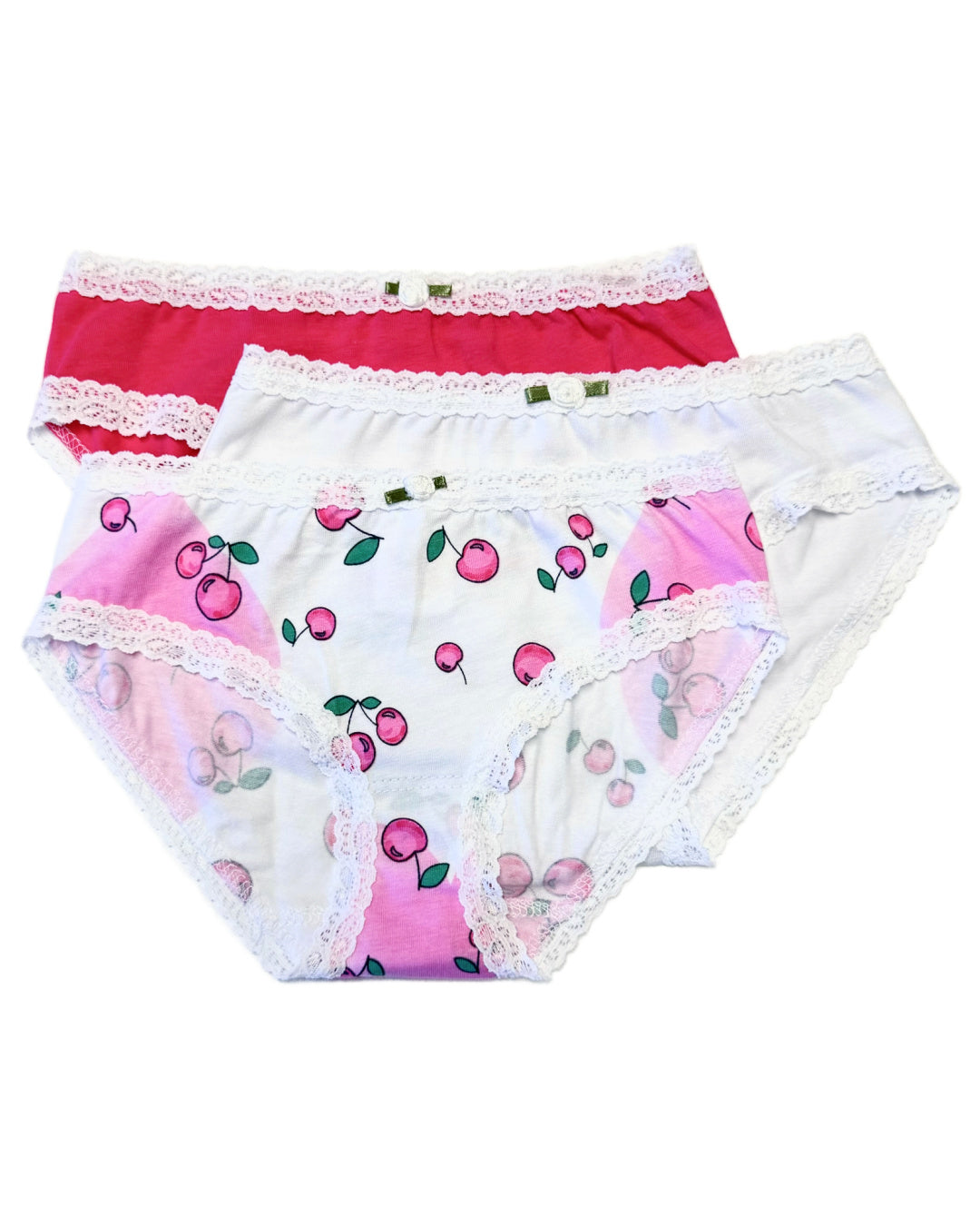 Cherry Love Women's 3 Pack Cotton Underwear - Soft Breathable Panties for Everyday Comfort | Perfect for Workout, Lounge & Sleep
