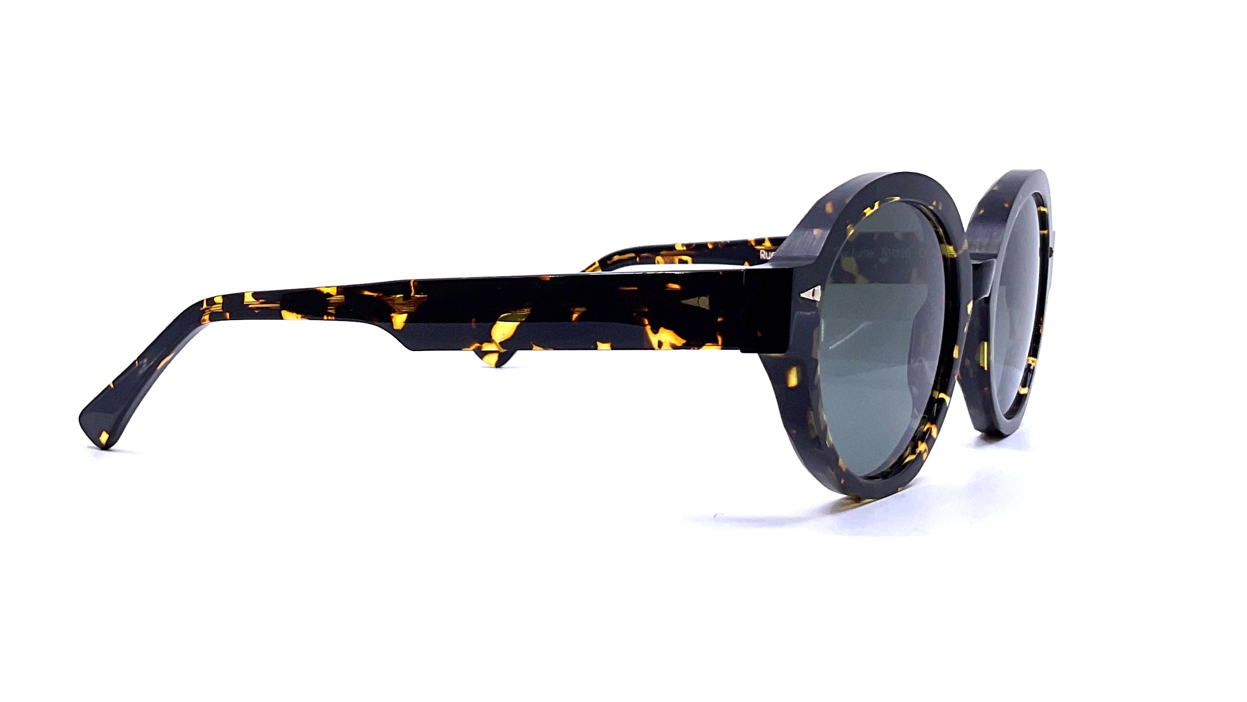 Ahlem Rue de Soleil Sunglasses - Yellow Tortoise Shell Frame with UV Protection - Perfect for Beach, Driving & Outdoor Activities