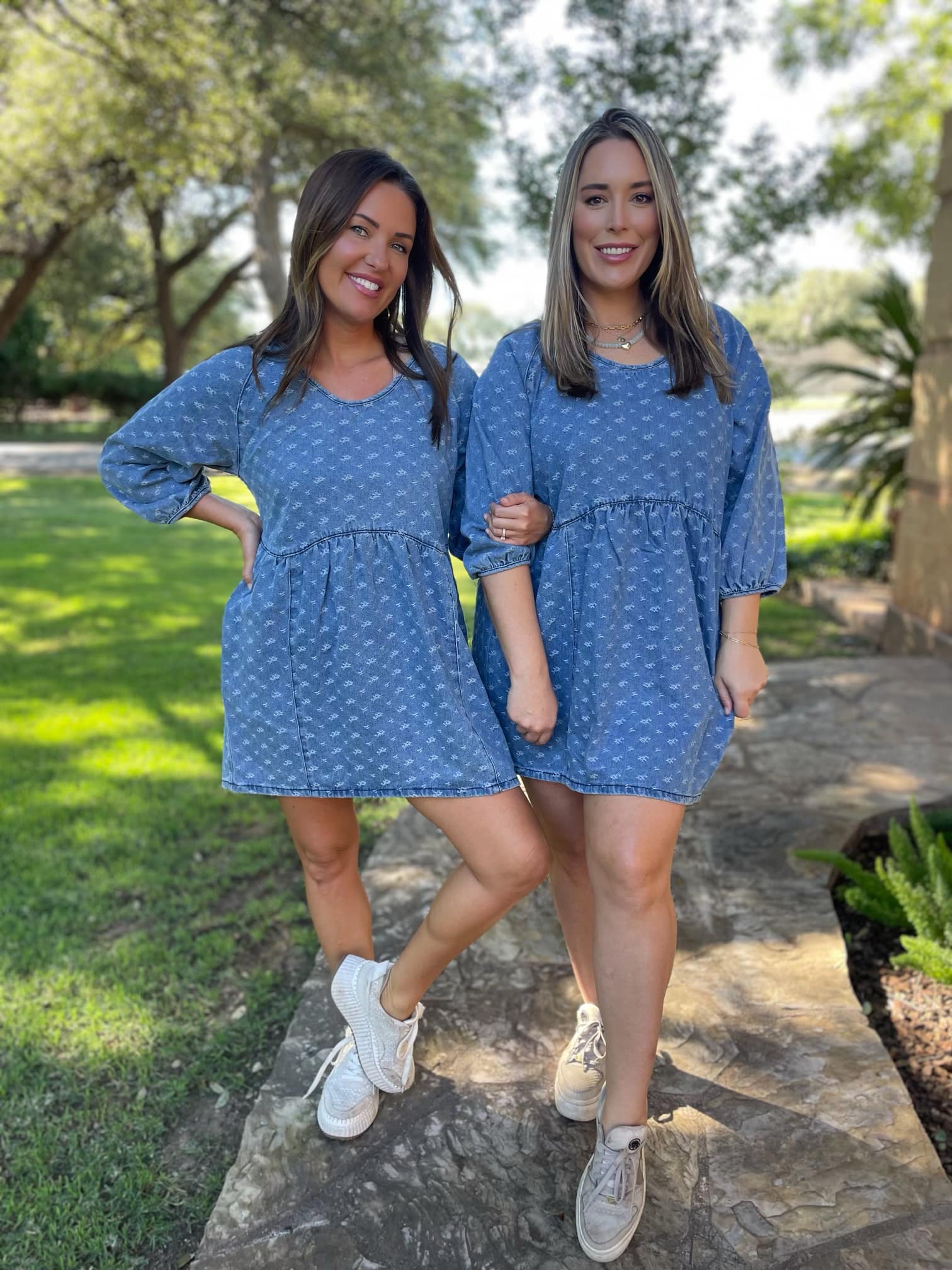 PREORDER: Alexa Denim Dress - Women's Casual Stretch Denim Dress with Pockets | Perfect for Everyday Wear, Date Nights & Office Outfits