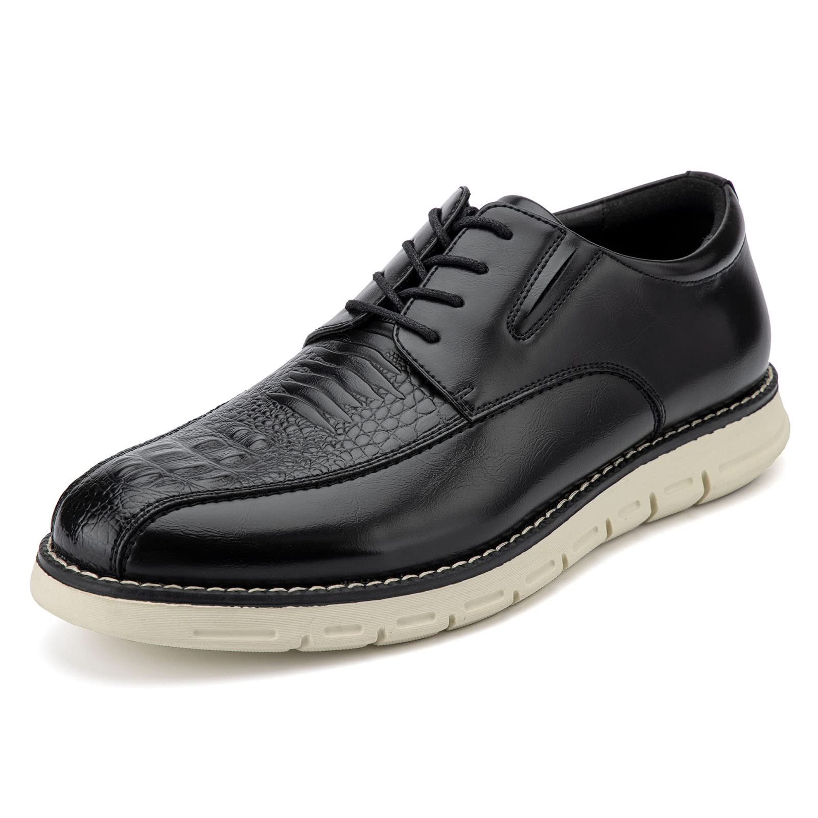 Meijiana Men's Oxford Dress Shoes - Classic Lace-Up Formal Shoes for Business, Office & Wedding - Comfortable & Stylish Leather Shoes for Professional Attire