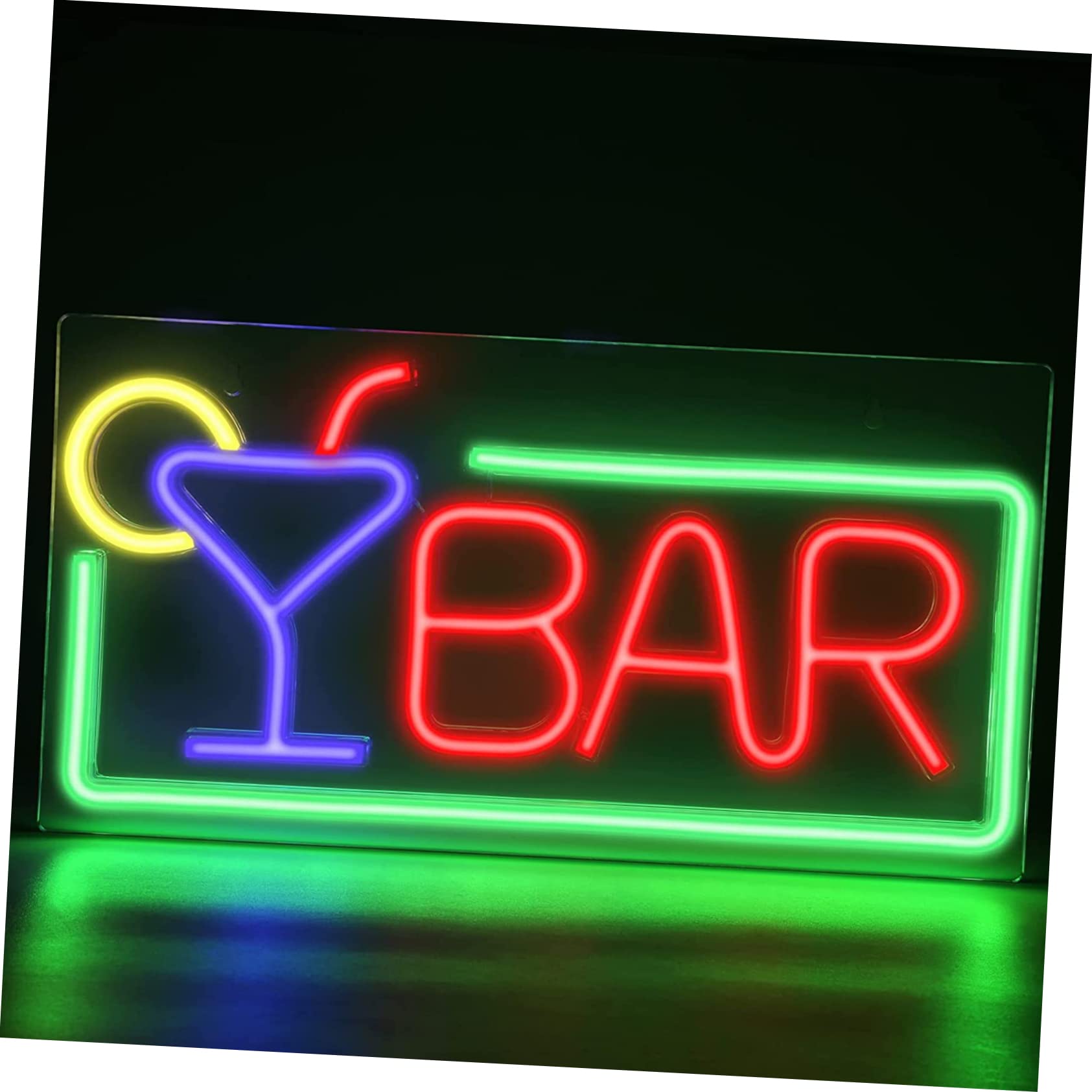 Alipis Acrylic LED Night Sign Light - Customizable Open Decoration for Clubs, Bars & Home Parties | Dimmable Atmosphere Lighting for Wall & Tabletop