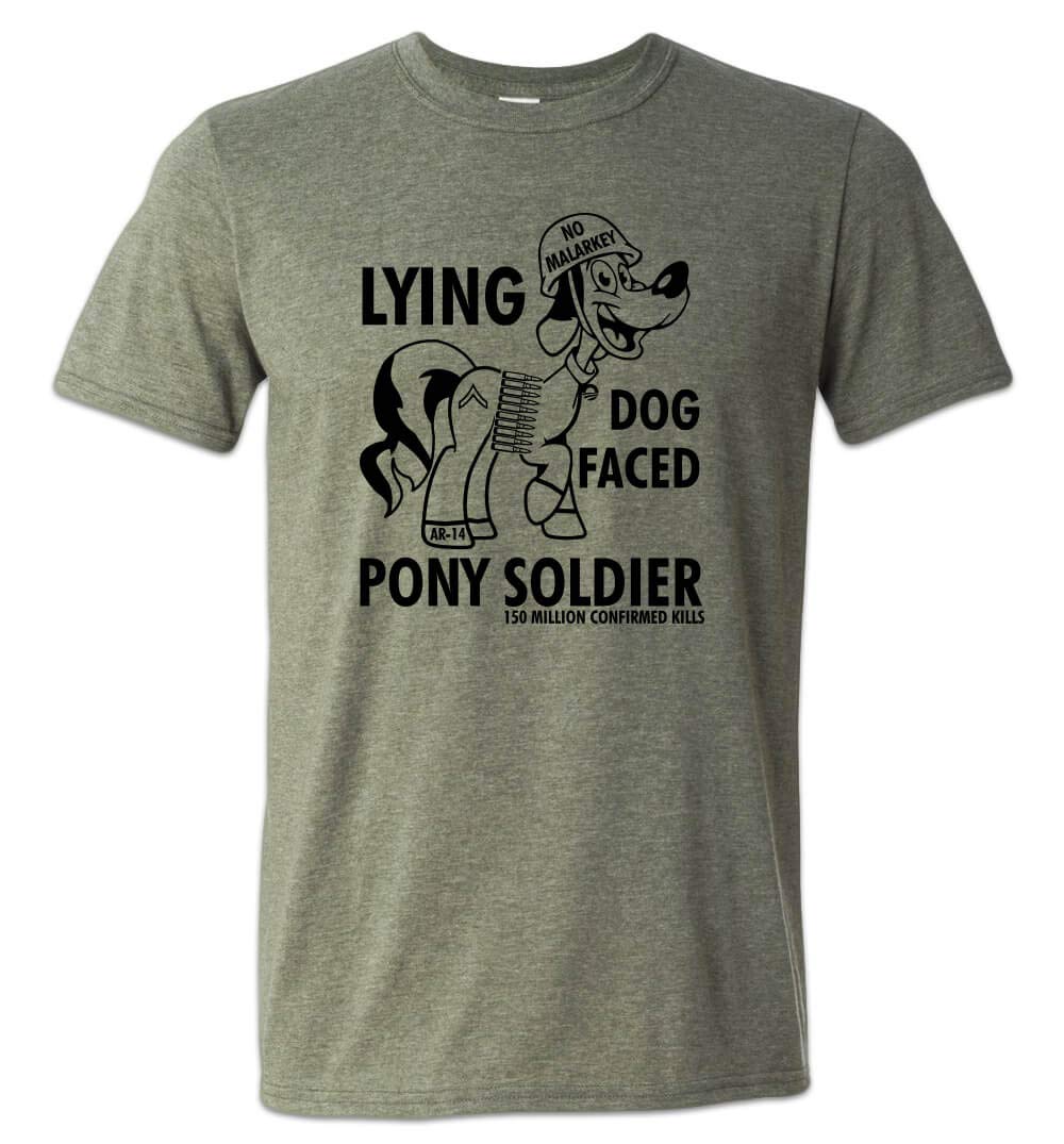 Lying Dog Faced Pony Soldier Shirt - Patriotic 2020 Election Tee - Keep America Great Slogan - Political Humor Apparel for Trump Supporters & Conservatives - Perfect for Rallies, Debates & Election Parties