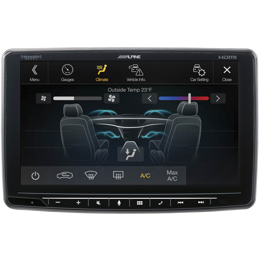 Alpine ILX F409 Halo9 9-Inch Customizable Touchscreen Car Multimedia Receiver - Apple CarPlay & Android Auto Compatible - Perfect for Road Trips & Daily Commutes