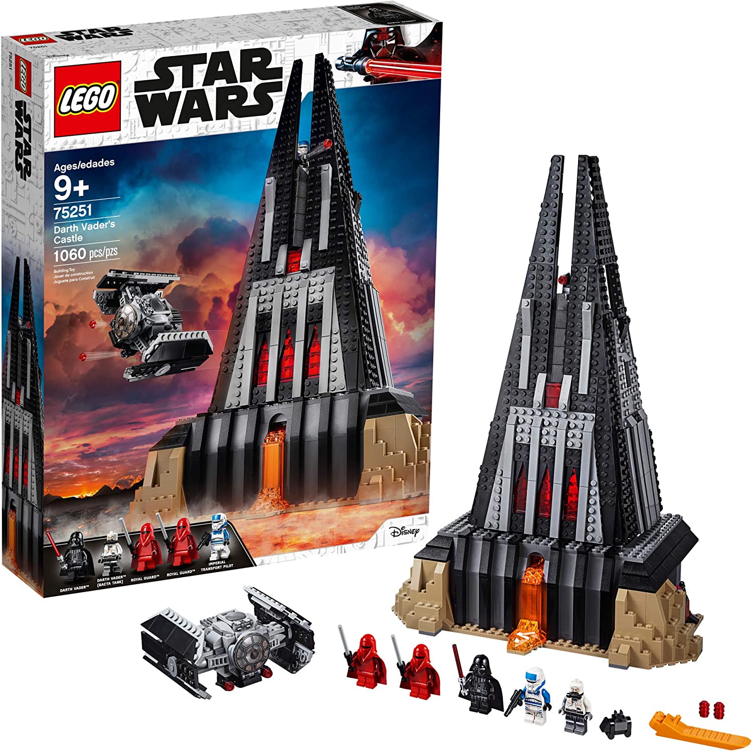 LEGO Star Wars Darth Vader's Castle Building Set 75251 - 1,065 Pieces with Darth Vader, Emperor Palpatine & More - Perfect for Star Wars Fans & Collectors - Great for Display, Play & Gift Giving