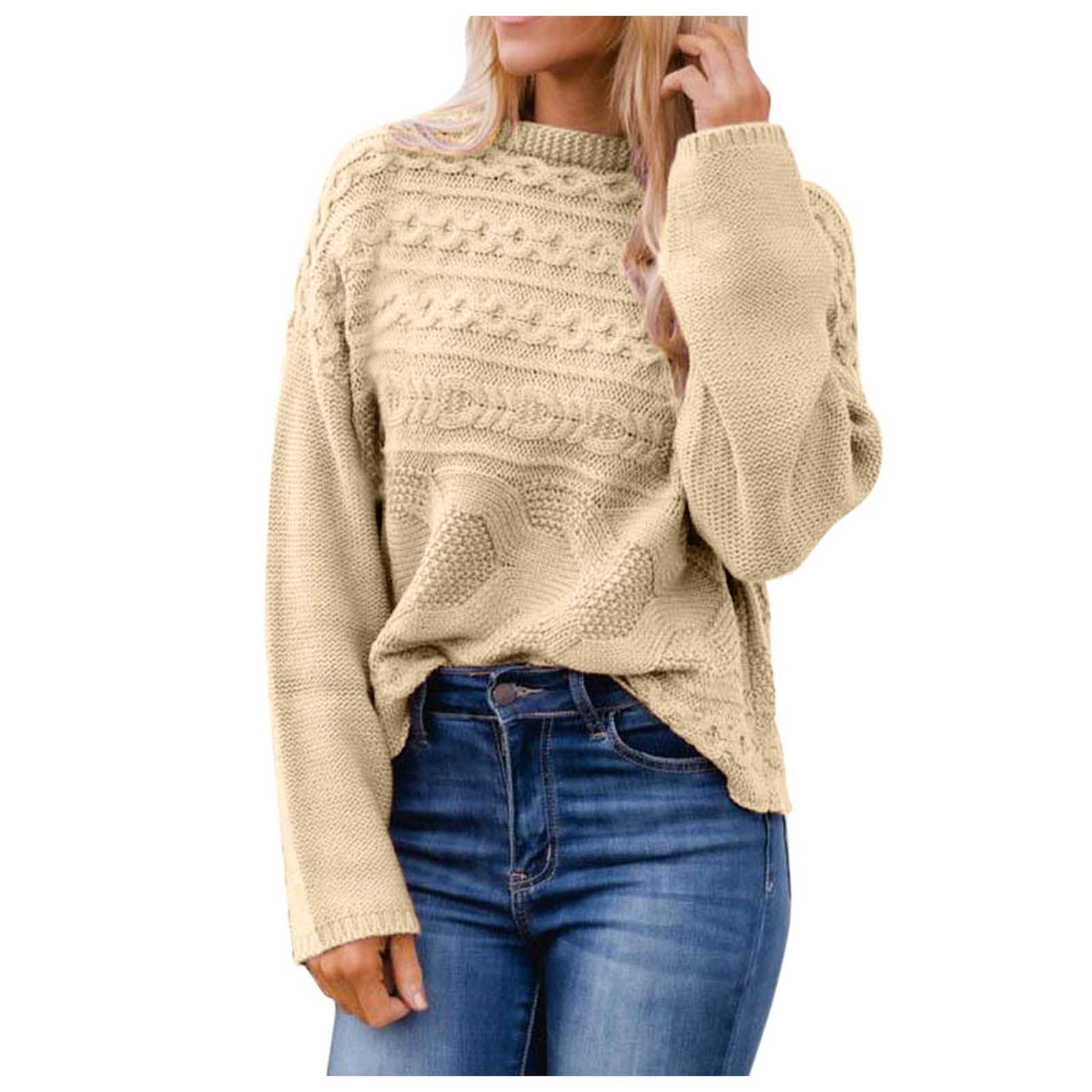 Women's Long Cardigan Sweater - Solid Color Round Neck Popcorn Knit Tops for Plus Size | Casual Office Wear, Layering Outfit & Fall Fashion