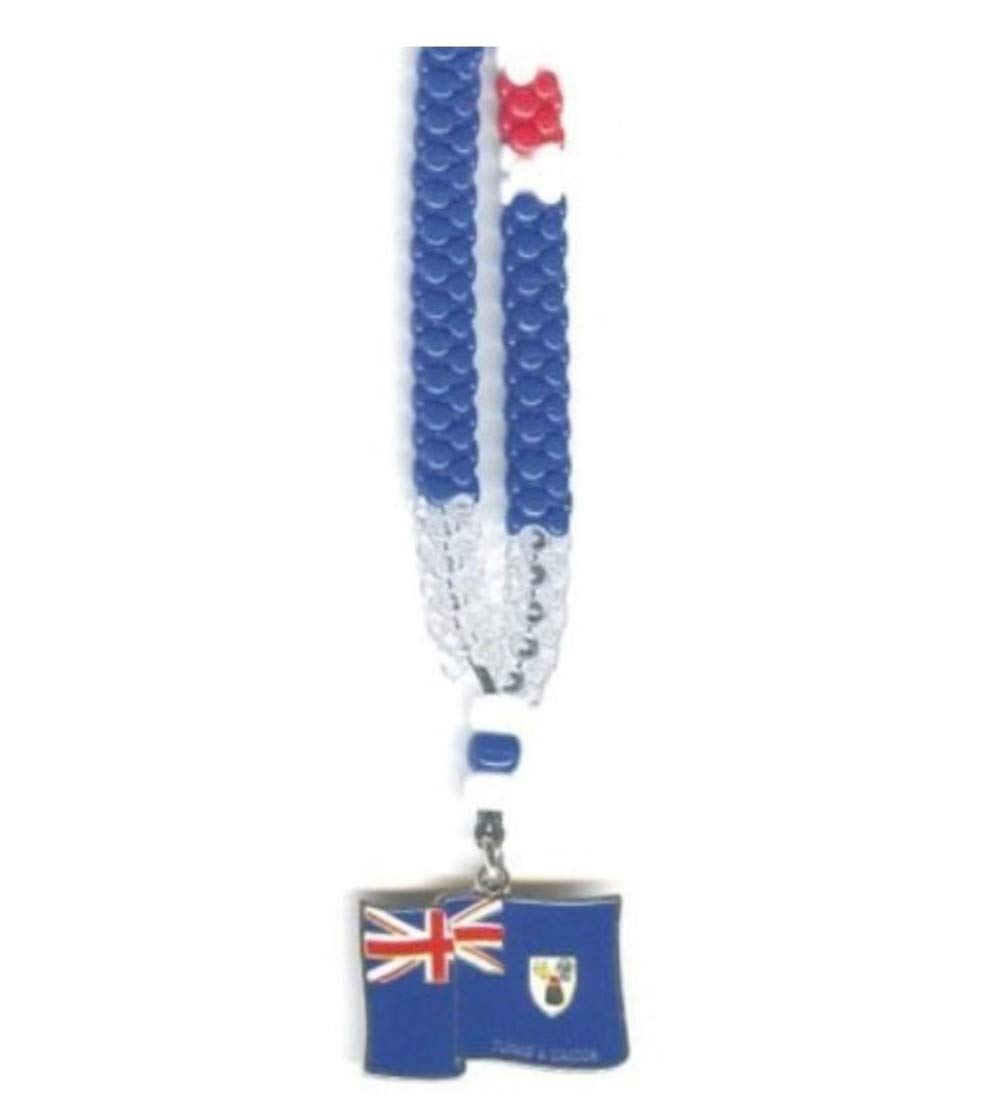 Turks and Caicos Flag Necklace - Patriotic Island Jewelry for Women & Men - Perfect for Travel, Gifts & Caribbean Pride