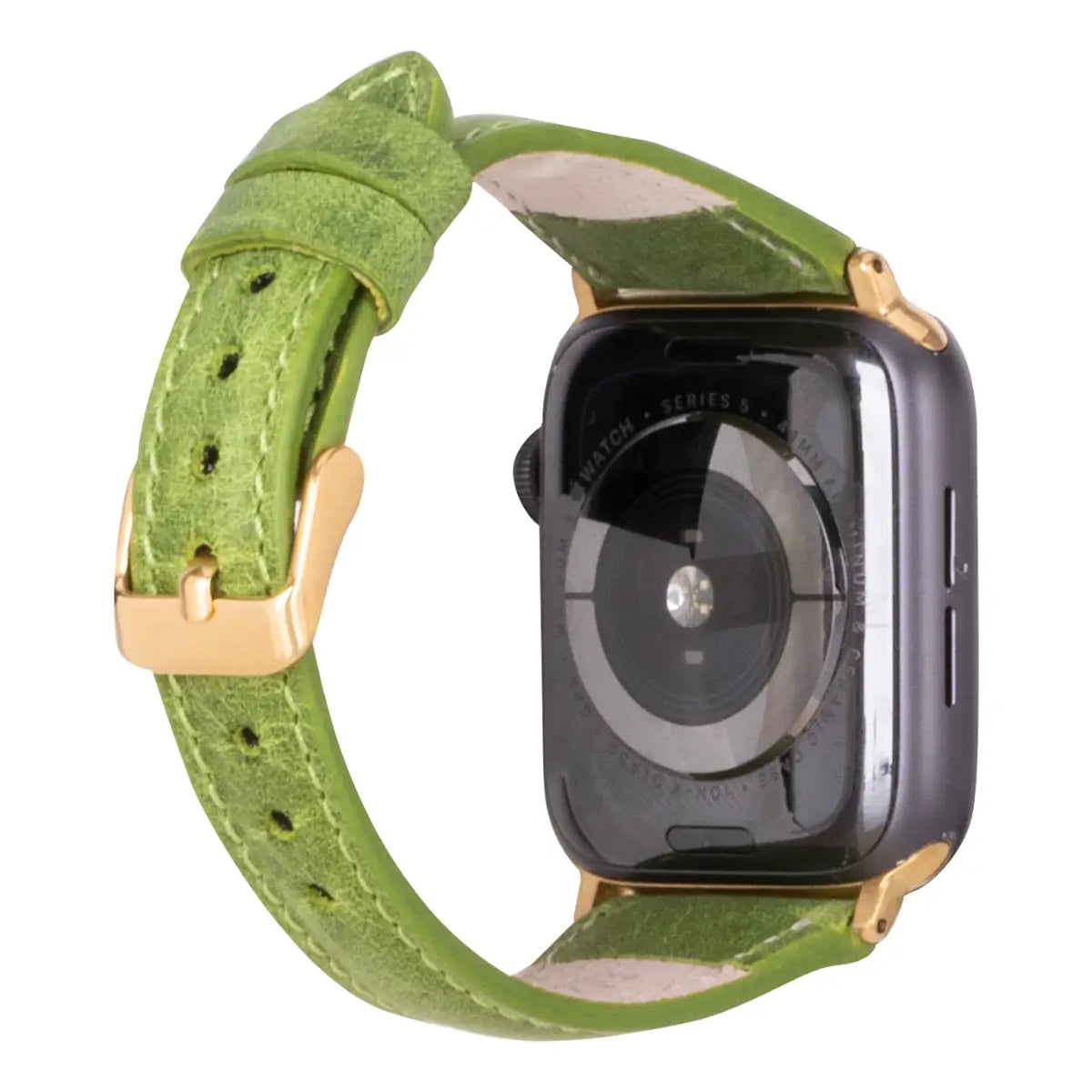 Premium Green Leather Slim Apple Watch Band - Stylish & Comfortable for Workouts, Office & Everyday Wear