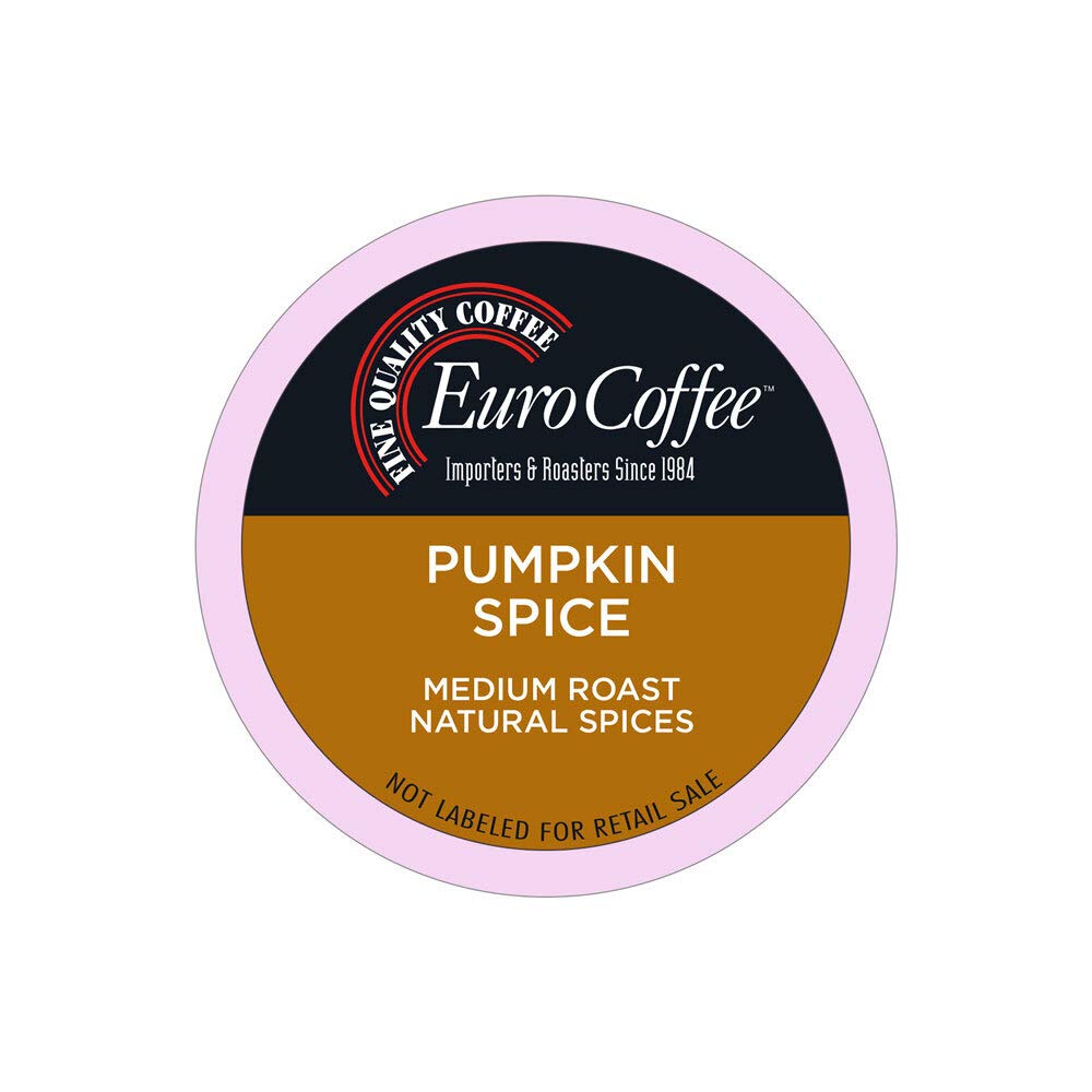 Euro Coffee Single-Serve Capsules - Natural Pumpkin Spice Flavor (52 Count) | Perfect for Keurig Machines, Office Coffee Breaks & Fall Seasonal Drinks