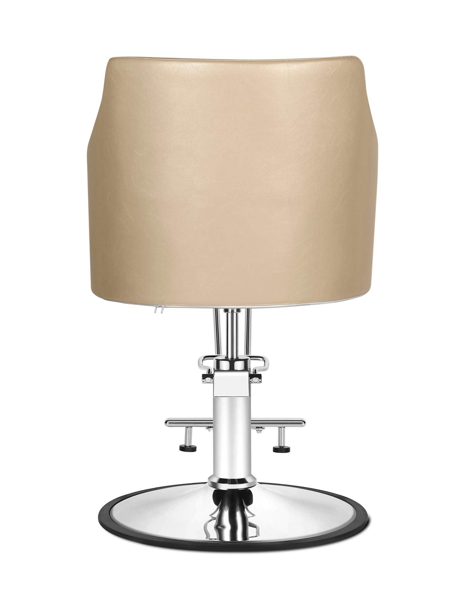 Stylish White and Gold Salon Barber Chair for Hair Styling - Perfect for Home Salons, Barbershops & Professional Styling Studios