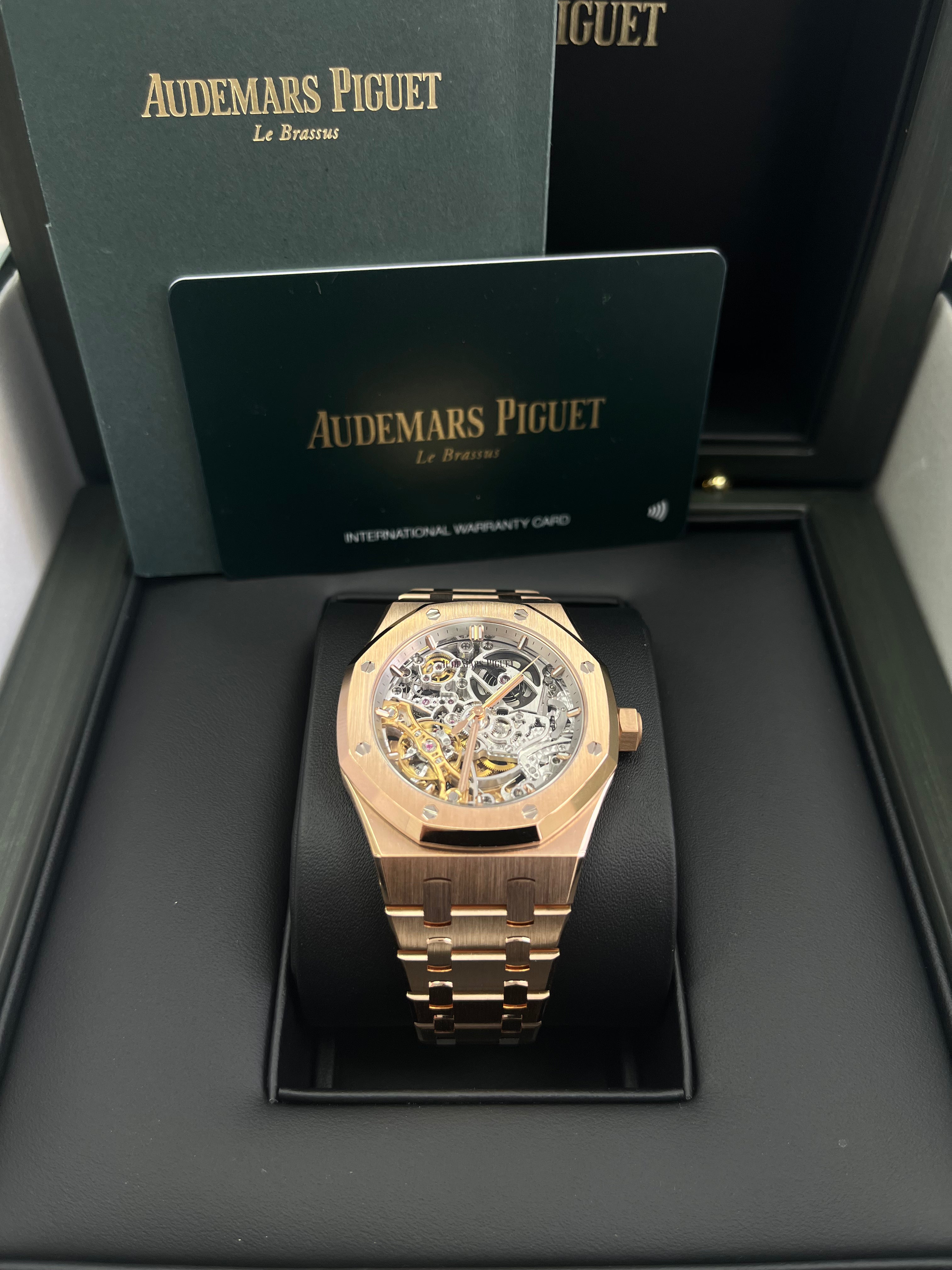 Audemars Piguet Royal Oak 37mm Skeleton Rose Gold Watch - Double Balance Wheel Openworked Design - Pre-Owned Luxury Timepiece (Ref# 15467OR.OO.1256OR.01) - Perfect for High-End Collectors & Formal Occasions