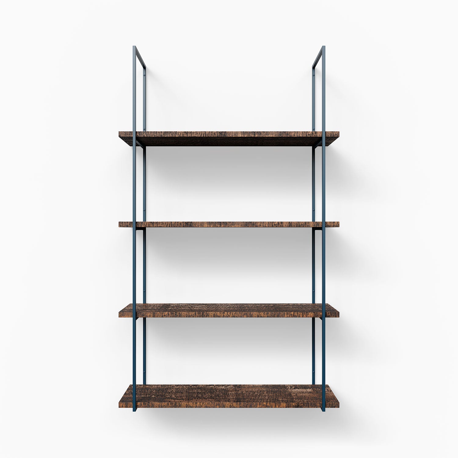 Lloyd Espresso Rustic 4 Tiered Shelf - Wooden Wall Mounted Display Shelf for Kitchen, Bathroom, Living Room Decor | Perfect for Organizing Spices, Books, and Decorative Items