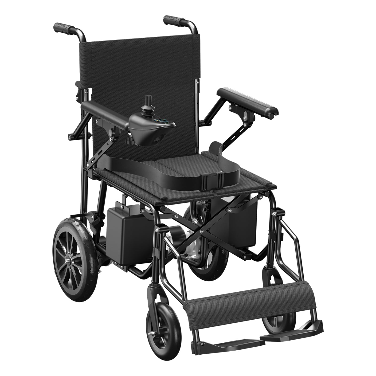 Foldable Electric Wheelchair for Adults & Seniors - Long Range All-Terrain Mobility Scooter with Intelligent Controls | Perfect for Outdoor Adventures, Shopping & Daily Commuting (Black)