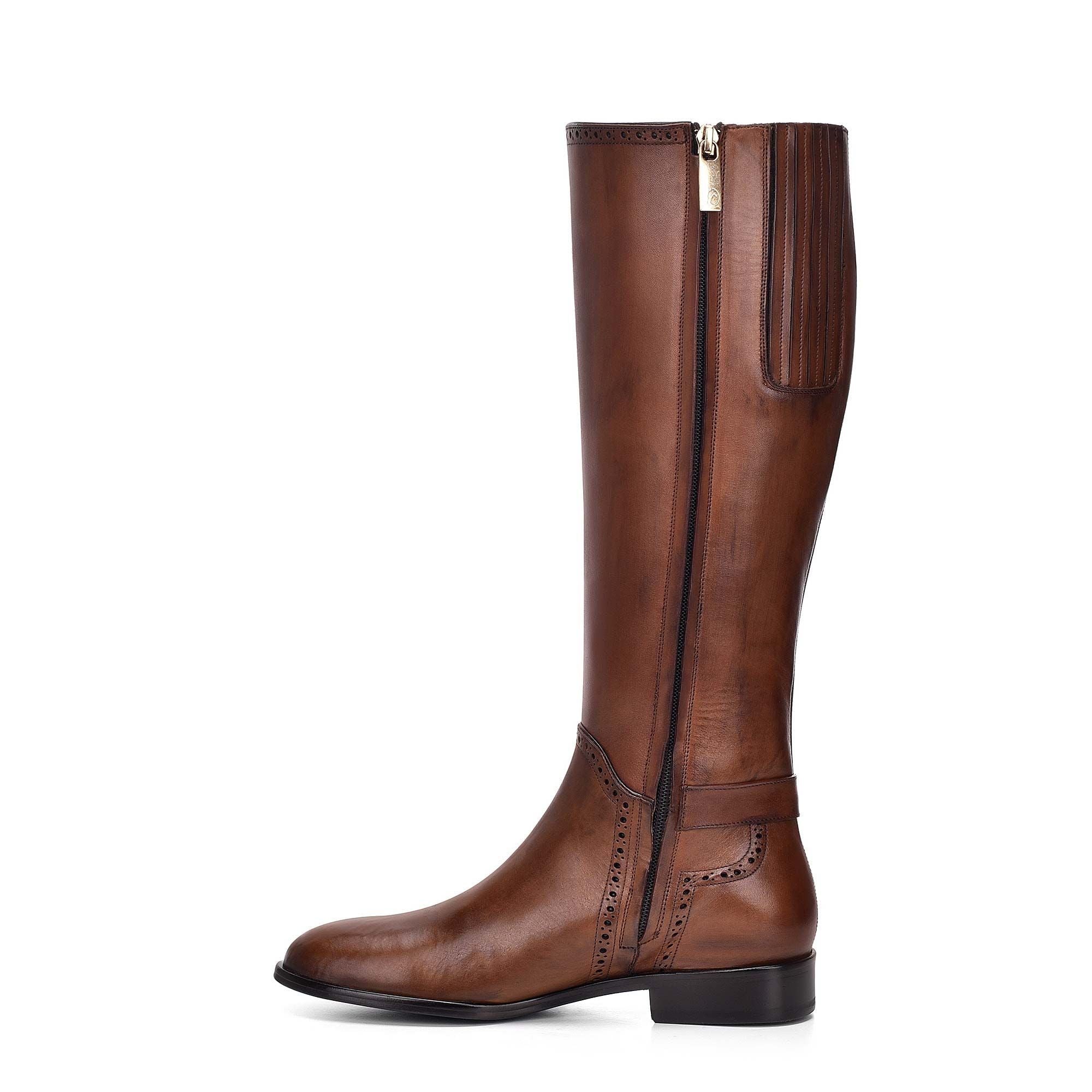 **Women's Cuadra Honey Fashion Leather Riding Knee Boots - Stylish & Comfortable for Equestrian, Casual Wear & Outdoor Activities**