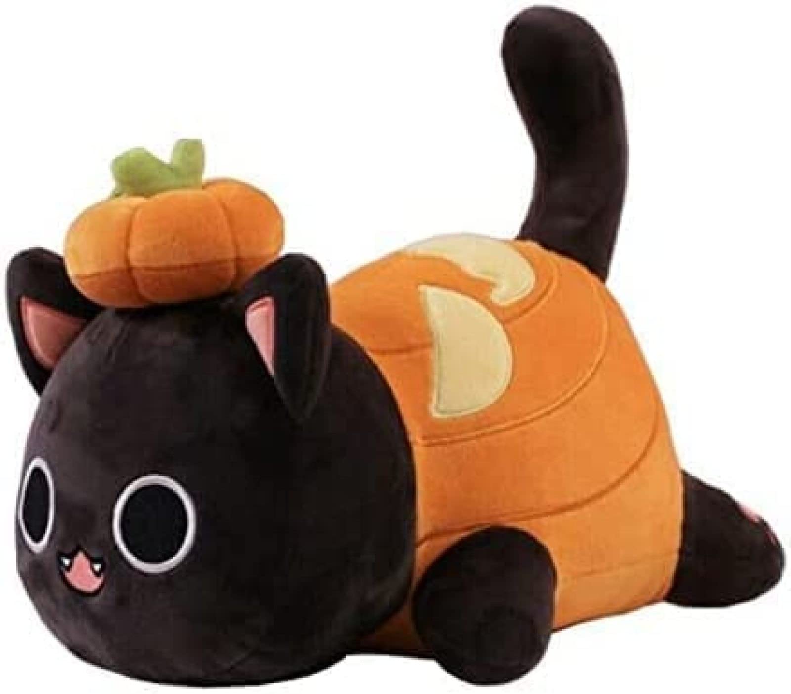 Cute Anime Cat Plush Toy - Meemeows Angel & Demon Stuffed Animal, Soft Plush Pillow Gift for Kids & Fans (Pumpkin Cat) - Perfect for Cuddling, Room Decor, and Anime Lovers