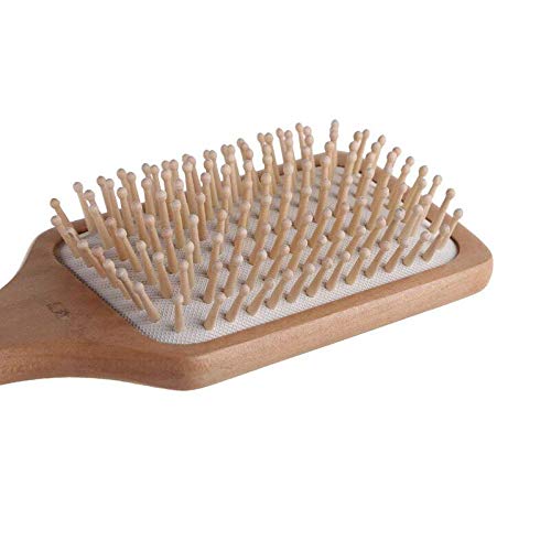 Ghelonadi Wooden Hair Comb for Hair Growth & Scalp Massage - Natural Detangler Paddle Brush for Women & Men (Brown, 1 Pack) | Perfect for Daily Hair Care, Styling, and Relaxing Scalp Massage