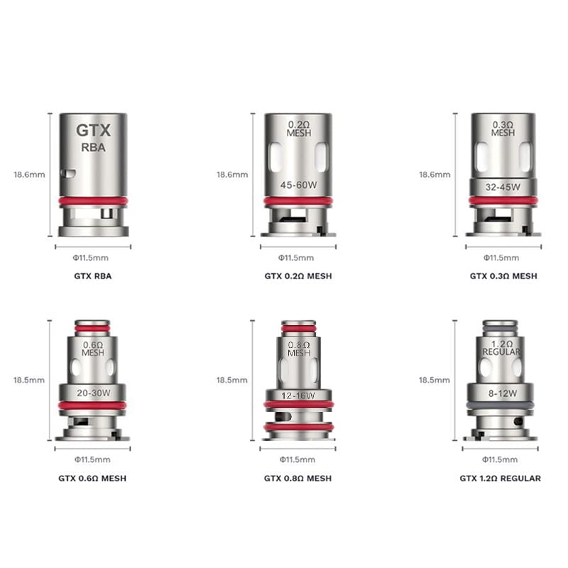 Vaporesso GTX 0.15ohm Mesh Coil Replacement - Compatible with GEN PT60/PT80S, LUXE X/XR/XR MAX Kits - No Nicotine No Liquid - Perfect for Vaping Enthusiasts & Cloud Chasing