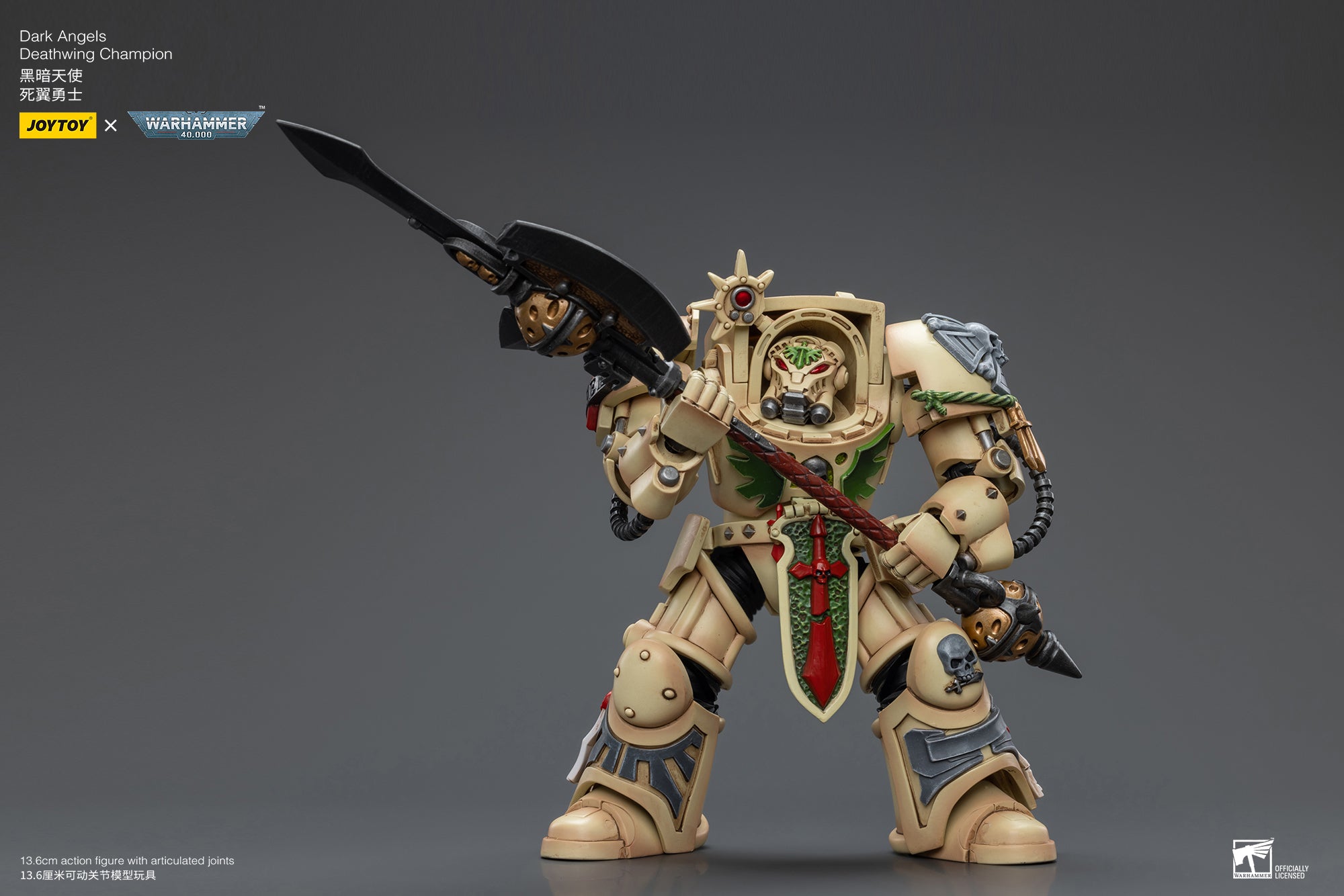 JOYTOY 1/18 Scale Warhammer 40K Dark Angels Deathwing Action Figure - Collectible Miniature for Tabletop Gaming & Display