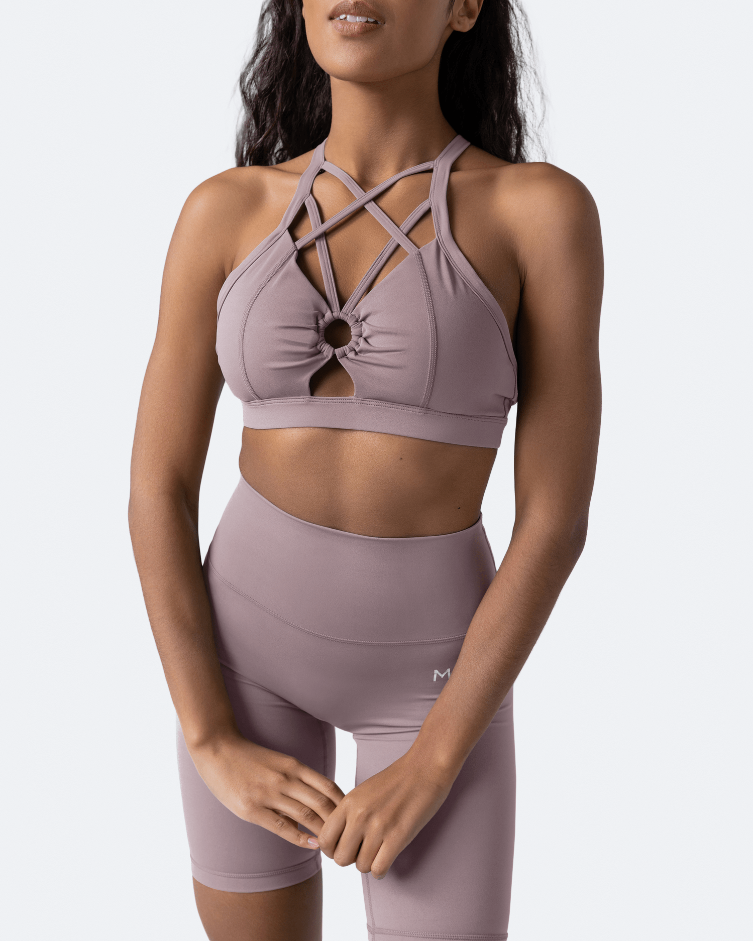 Elegant Dusty Pink Criss Cross Front Top for Women - Trendy Casual Blouse for Date Night & Summer Outfits