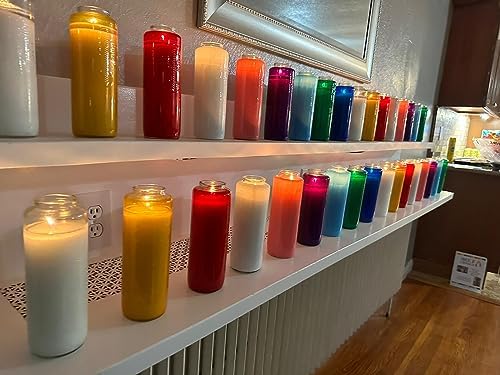 6-Day Memorial Glass Candles (3-Pack) - Handmade Religious Prayer Candles for Church, Sanctuary & Home Blessings - Unscented Slow-Burning Ruby Red Candles - Perfect for Worship, Remembrance & Spiritual Ceremonies