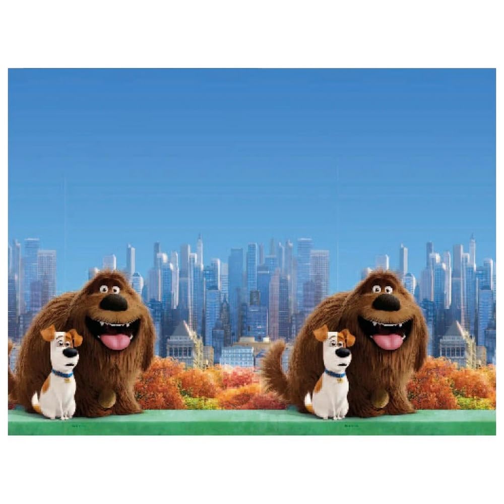 Disney The Secret Life of Pets Table Cover - Waterproof 54x108 Inch Rectangular Plastic Tablecloth for Birthday Parties, Picnics & Indoor/Outdoor Dining Decorations