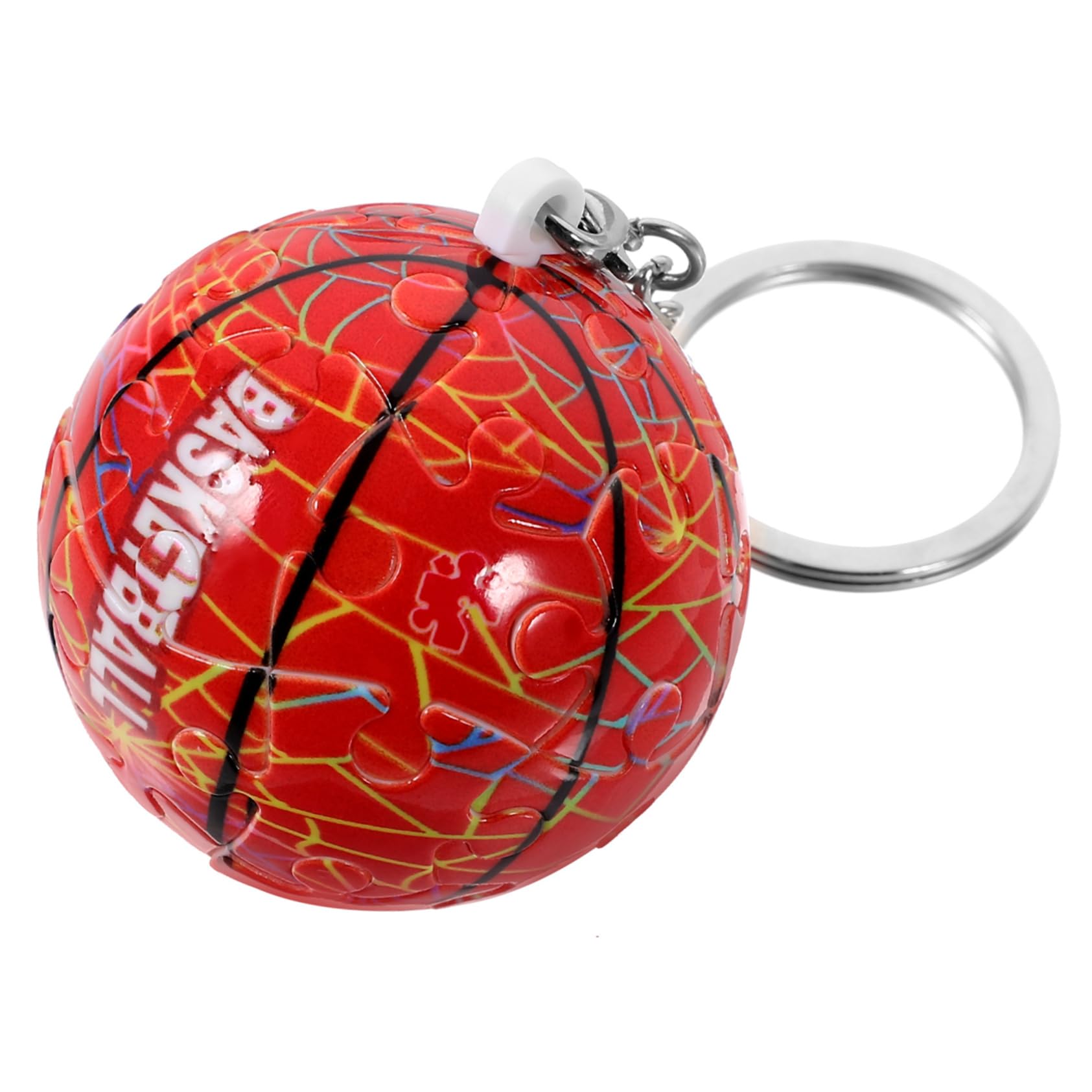 Basketball Keychain - Puzzle Pendant Keyring for Sports Fans