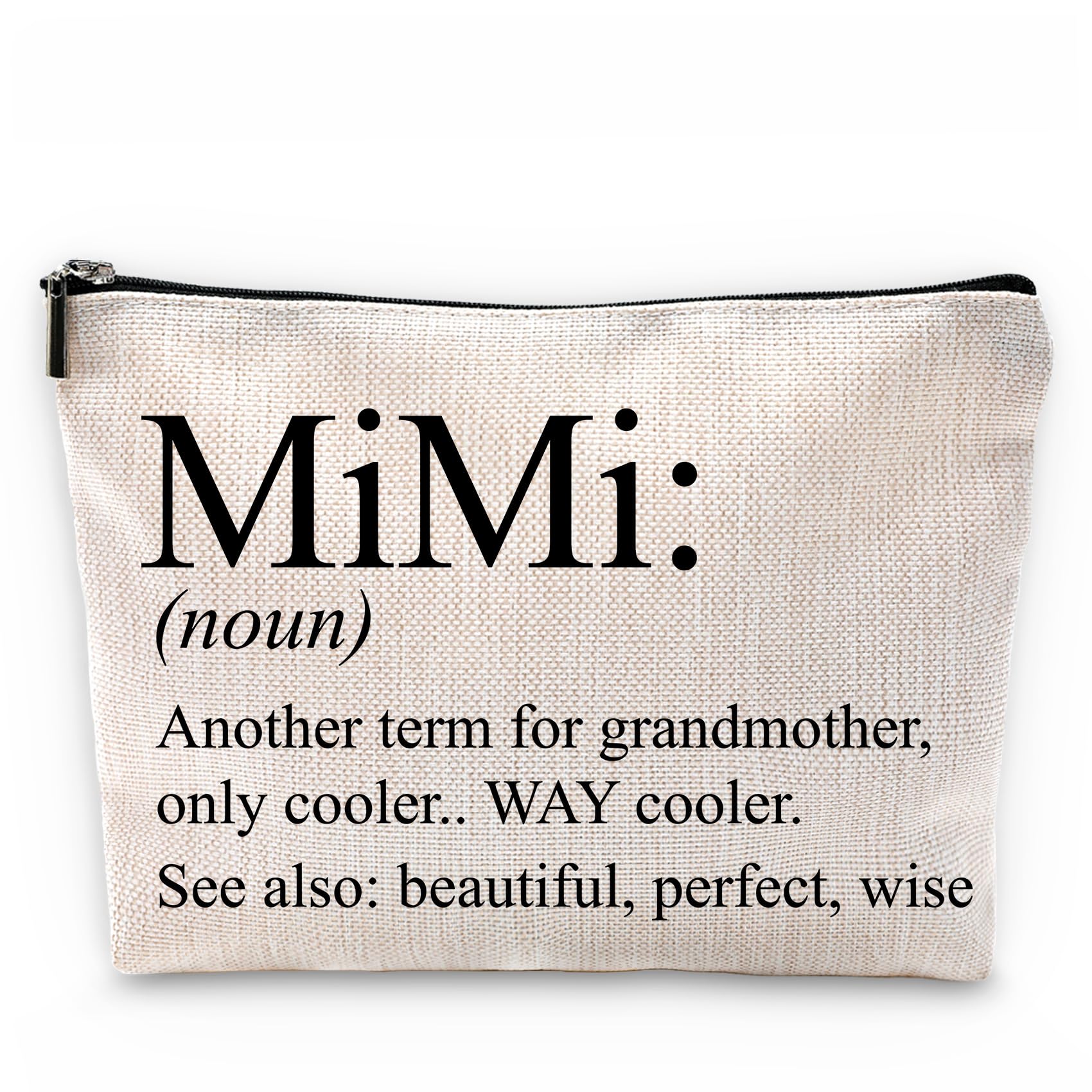 Elegant Mimi Makeup Bag for Grandma - Perfect Cosmetic Organizer for Purse | Thoughtful Gifts for Grandma, Mother's Day, Birthday & Special Occasions | Ideal Gift from Grandchildren for Travel & Daily Use