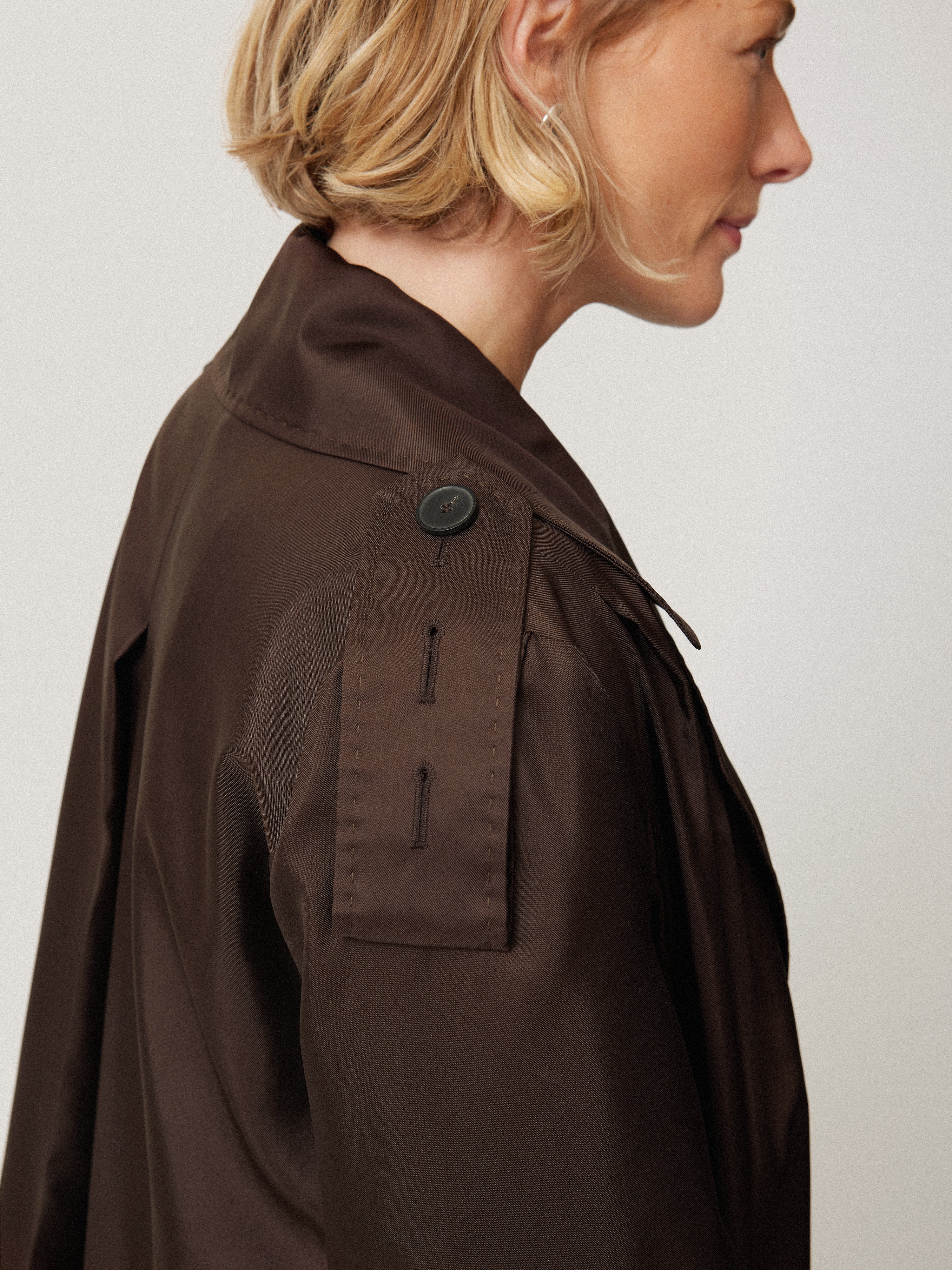 Luxury Pure Silk Trench Coat for Women - Elegant Chocolate Brown Long Coat | Perfect for Office Wear, Evening Events & Fall Fashion