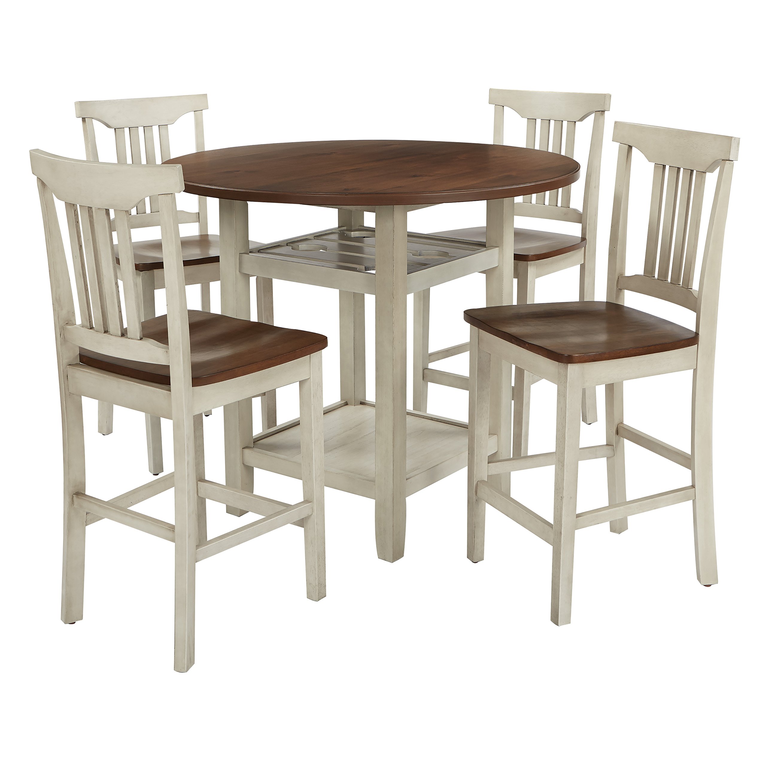 OSP Home Furnishings 3-Piece Pub Table Set with Stools - Perfect for Kitchen, Bar, or Outdoor Dining Area