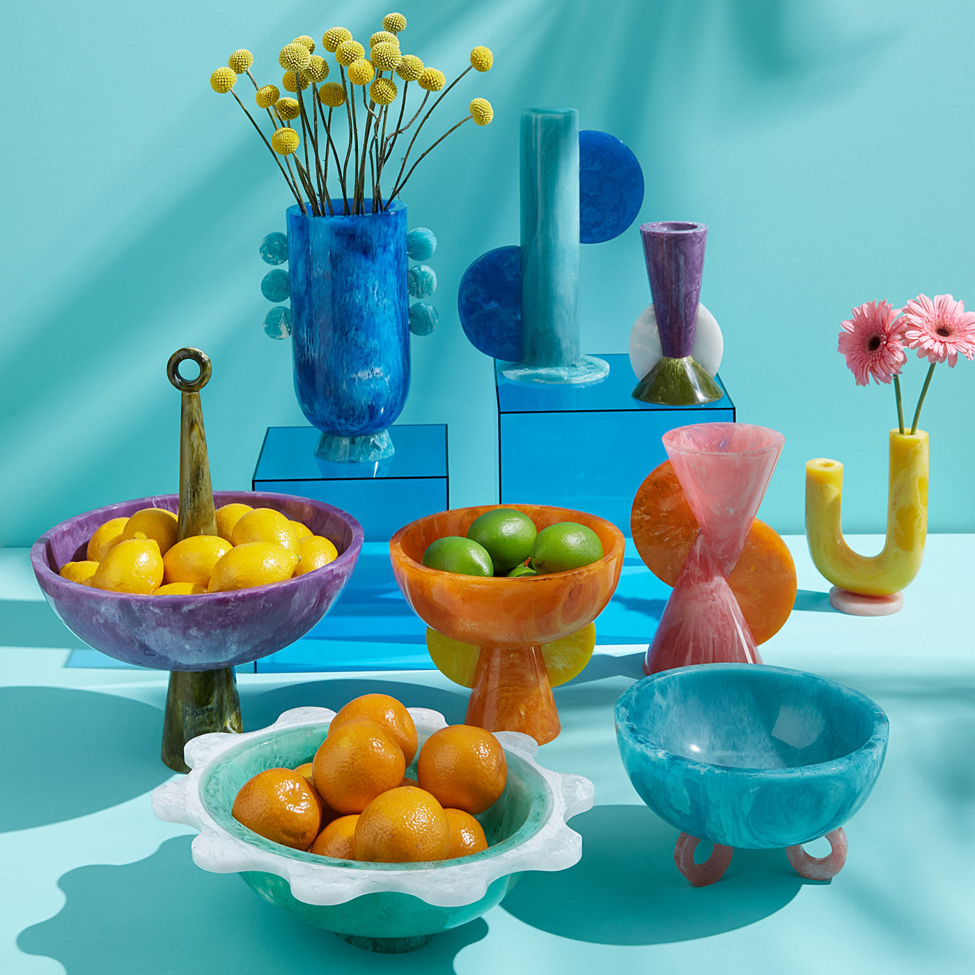 Como Pedestal Bowl - Elegant Glass Fruit Serving Bowl with Pedestal Stand for Dining Table, Kitchen, Party & Home Decor - Perfect for Displaying Fruits, Snacks, Candies or Centerpiece Decorations