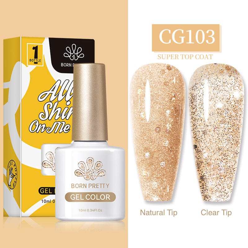 Born Pretty Glitter Gel Nail Polish Set - Long Lasting UV/LED Soak Off Nail Colors for Manicure & Pedicure - Perfect for Parties, Weddings, Holidays & Special Occasions