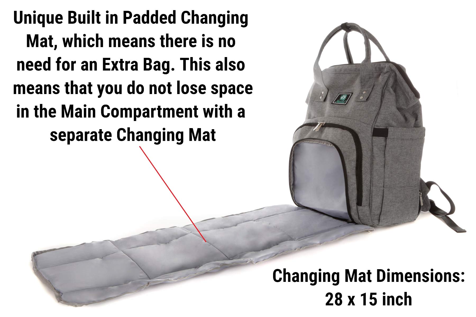 **Baby Diaper Bag Backpack with Changing Pad - Waterproof Travel Diaper Bag for Parents, Pacifier Holder & Organizer - Perfect for Newborn Essentials, Camping, Baby Shower Gifts & On-the-Go Parents**