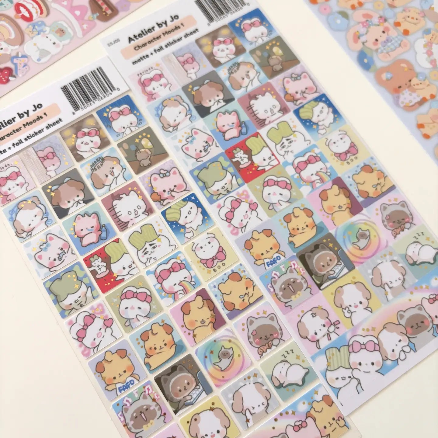 Character Moods (1) Sticker Sheet - Cute Emotional Expressions for Planners, Journals & DIY Crafts - Perfect for Scrapbooking, Bullet Journaling & Gift Decoration
