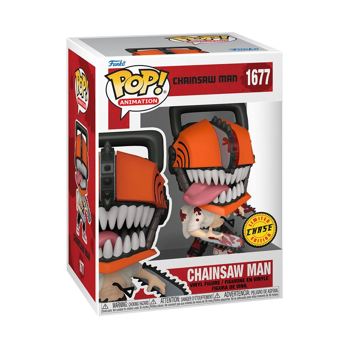 Chainsaw Man Funko Pop! Vinyl Figure (CHASE) #1677 - Anime Collectible for Display & Gift Giving - Perfect for Manga Fans & Home Decor