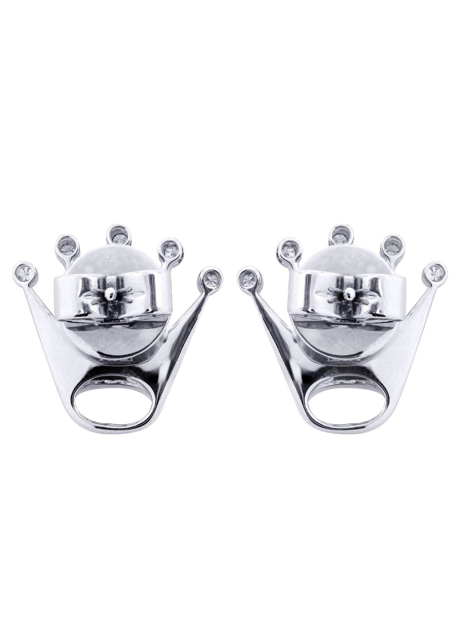 14K White Gold Diamond Earrings for Men - 0.57 Carat Stud Earrings | Perfect for Gifts, Weddings & Special Occasions