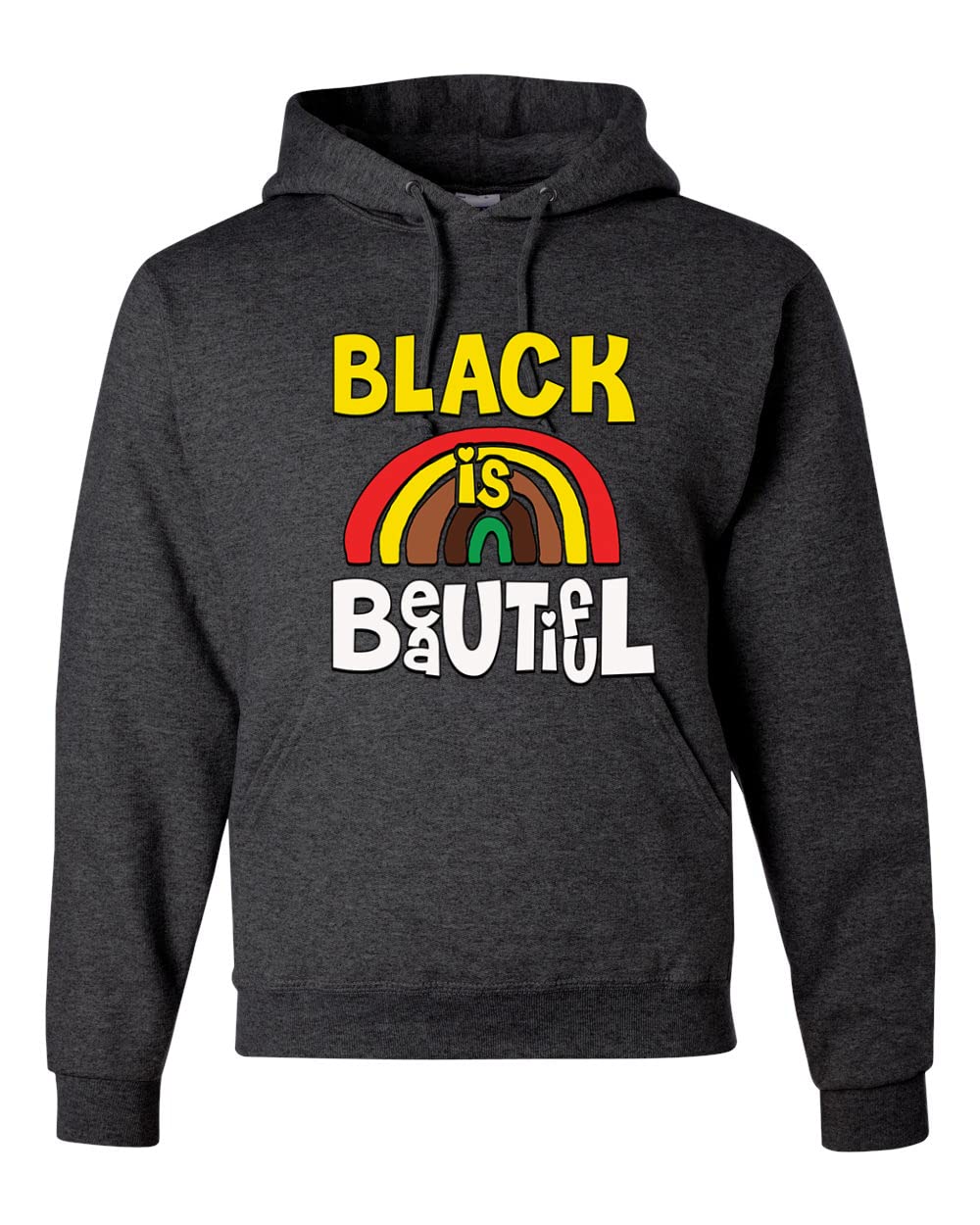 Wild Bobby Black is Beautiful Black Pride Unisex Graphic Hoodie Sweatshirt - Black Empowerment Apparel for Men & Women - Perfect for Casual Wear, Street Style & Social Justice Events