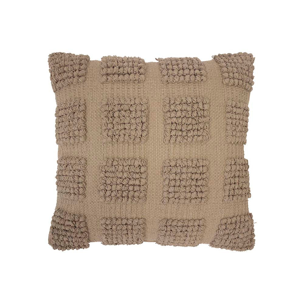 Premium Dawson Almond Square Filled Cushion - Soft & Comfortable Home Decor for Sofa, Bed, or Office - Perfect for Living Room, Bedroom & Workspace