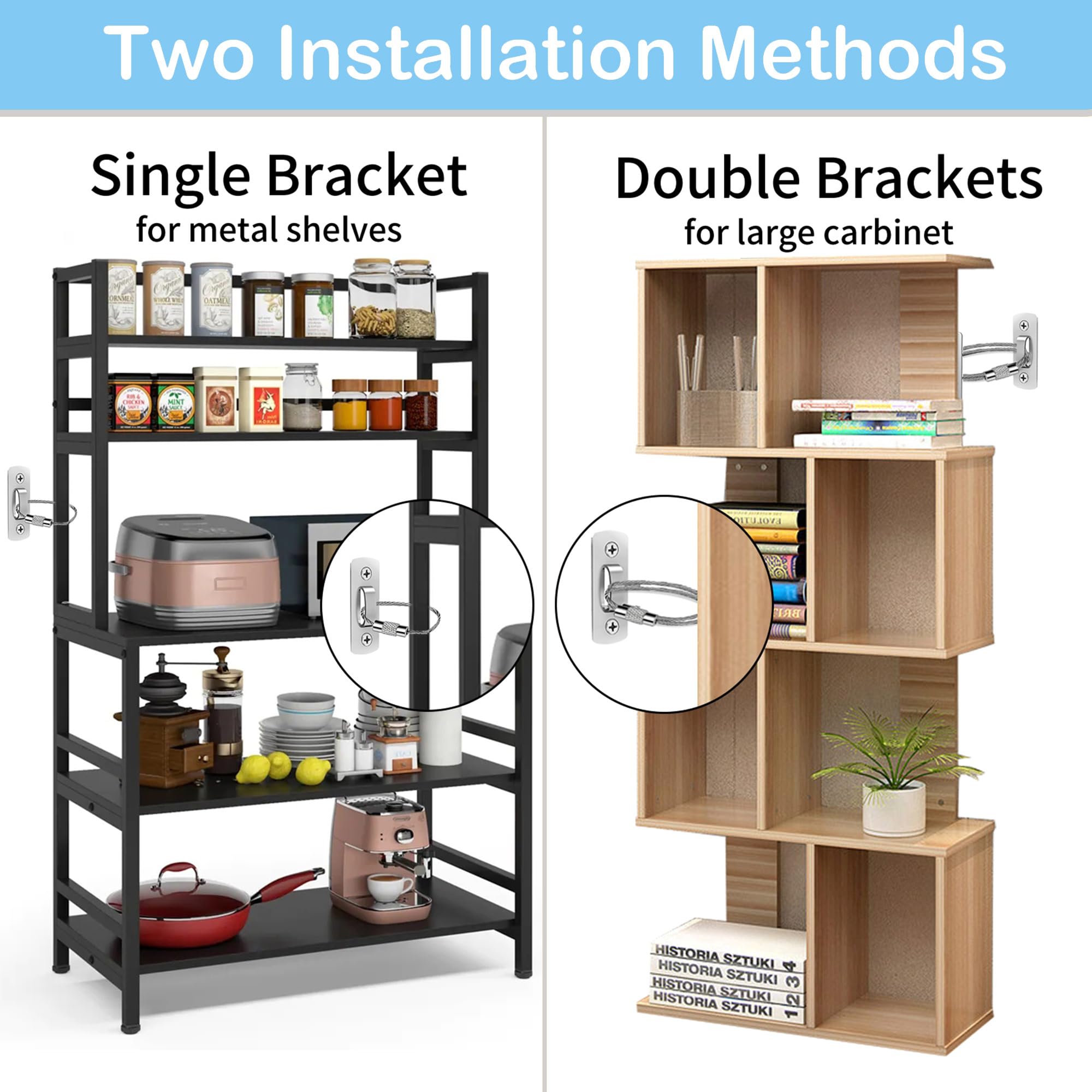 2025 Upgraded Baby Proofing Furniture Anchors (6 Pack) - Heavy Duty 400lb Anti-Tip Straps for Child Safety, Earthquake & Furniture Securing - Perfect for Nursery, Dressers, Bookcases & TV Stands