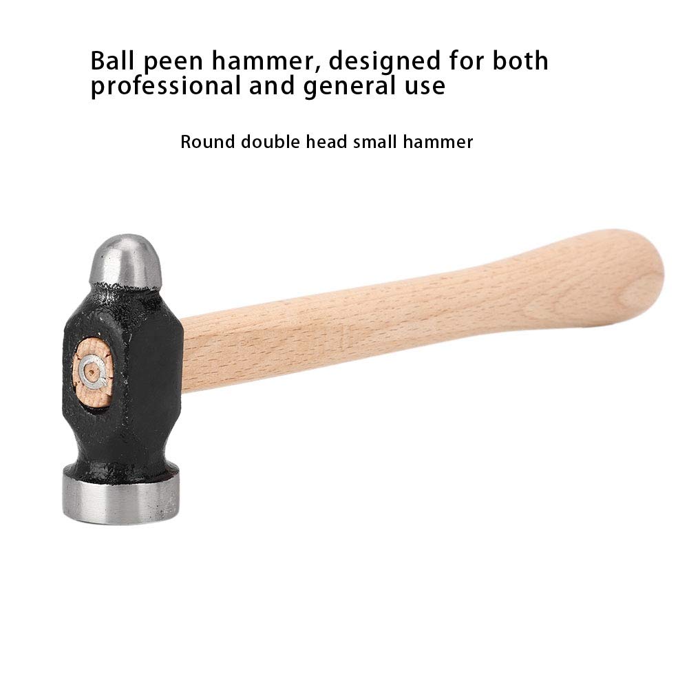 26cm Jewelry Making Hammer with Comfortable Wood Handle - Round Double Head Craft Hammer for Jewelers, Metalworkers & DIY Enthusiasts | Perfect for Jewelry Repair, Metal Forming & Small Craft Projects