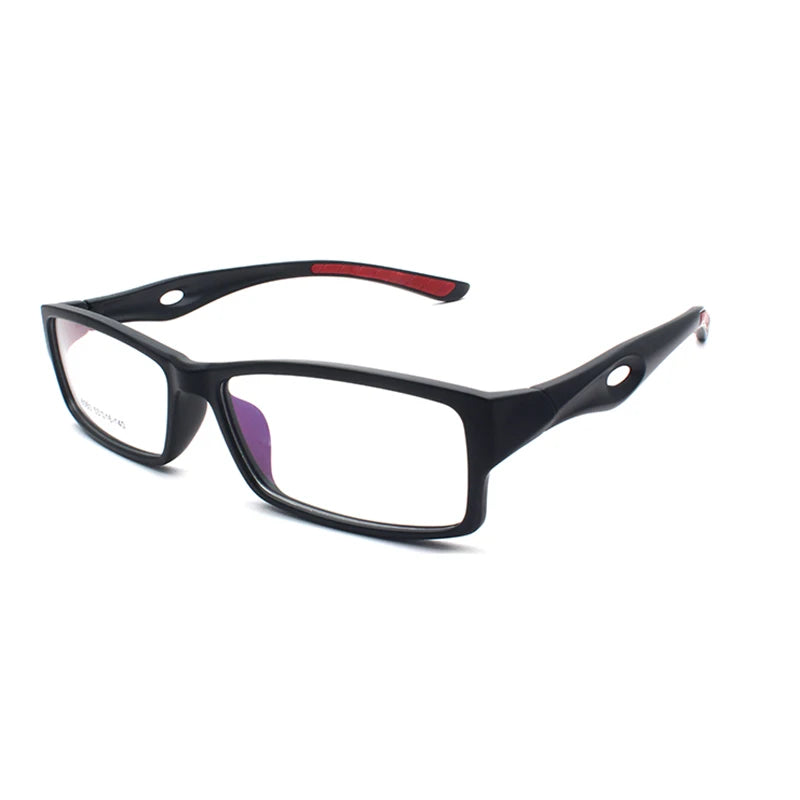 Bclear Unisex Full Rim Rectangle TR90 Titanium Eyeglasses Frame 46060 - Lightweight & Durable for Work, Reading, and Everyday Wear