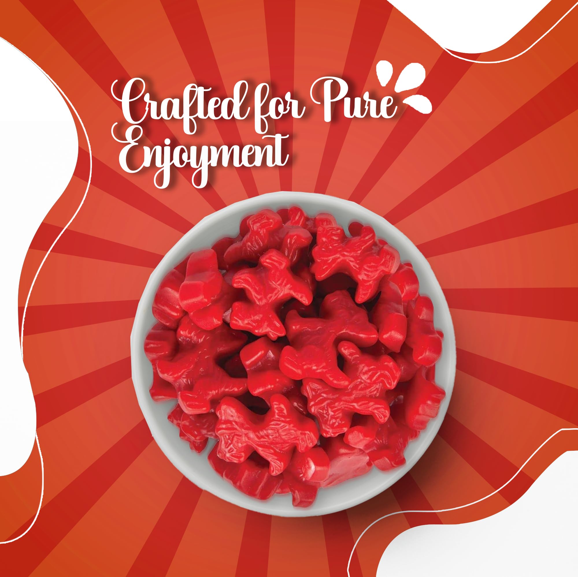 NY SPICE SHOP 1 Pound Red Licorice Scottie Dogs - Strawberry Flavored Liquorice Candy | Bulk Old Fashioned Australian Treats for Parties, Movie Nights & Gift Baskets
