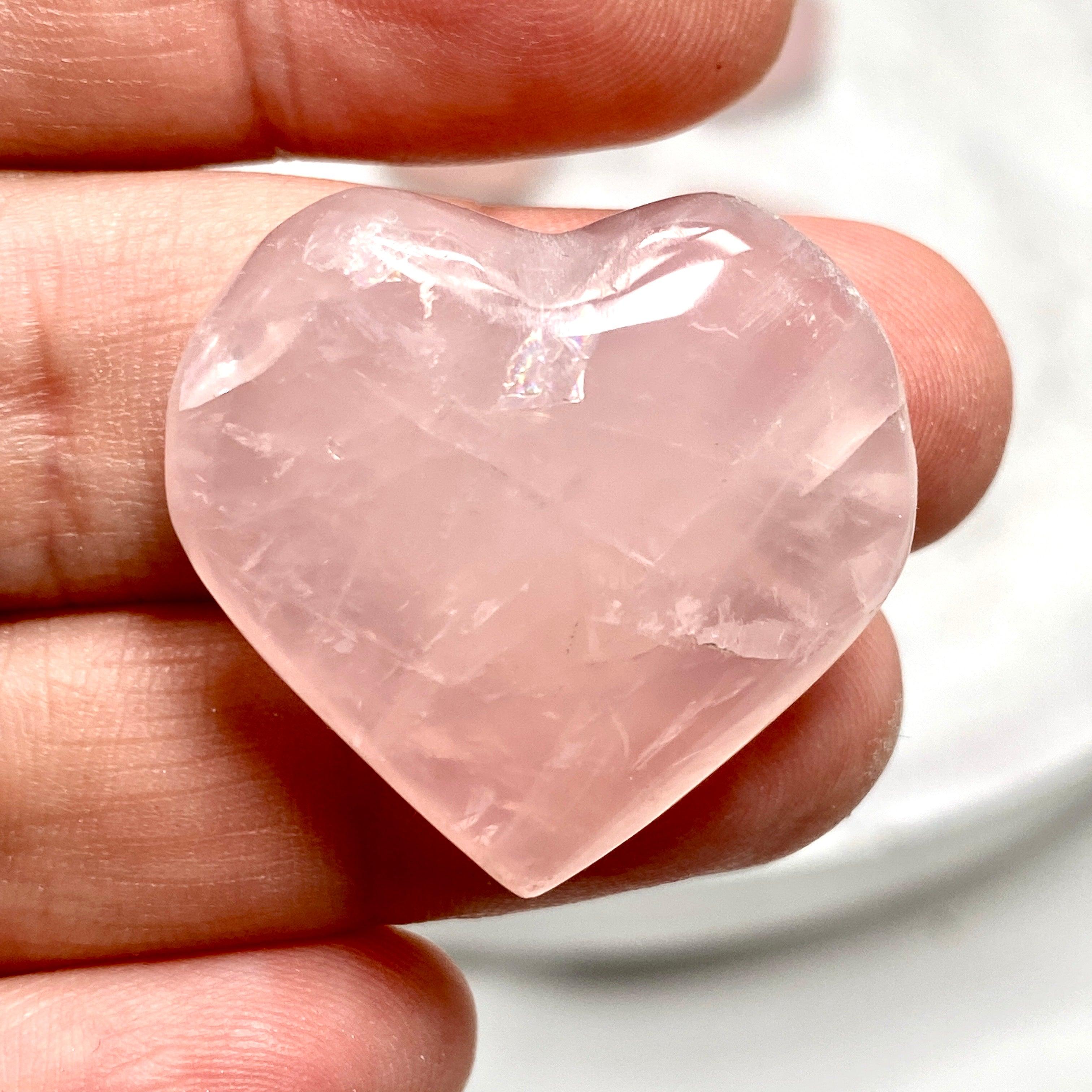 Natural Rose Quartz Heart Pendant - Healing Crystal Jewelry for Love & Emotional Balance | Perfect for Meditation, Gifts & Spiritual Wellness