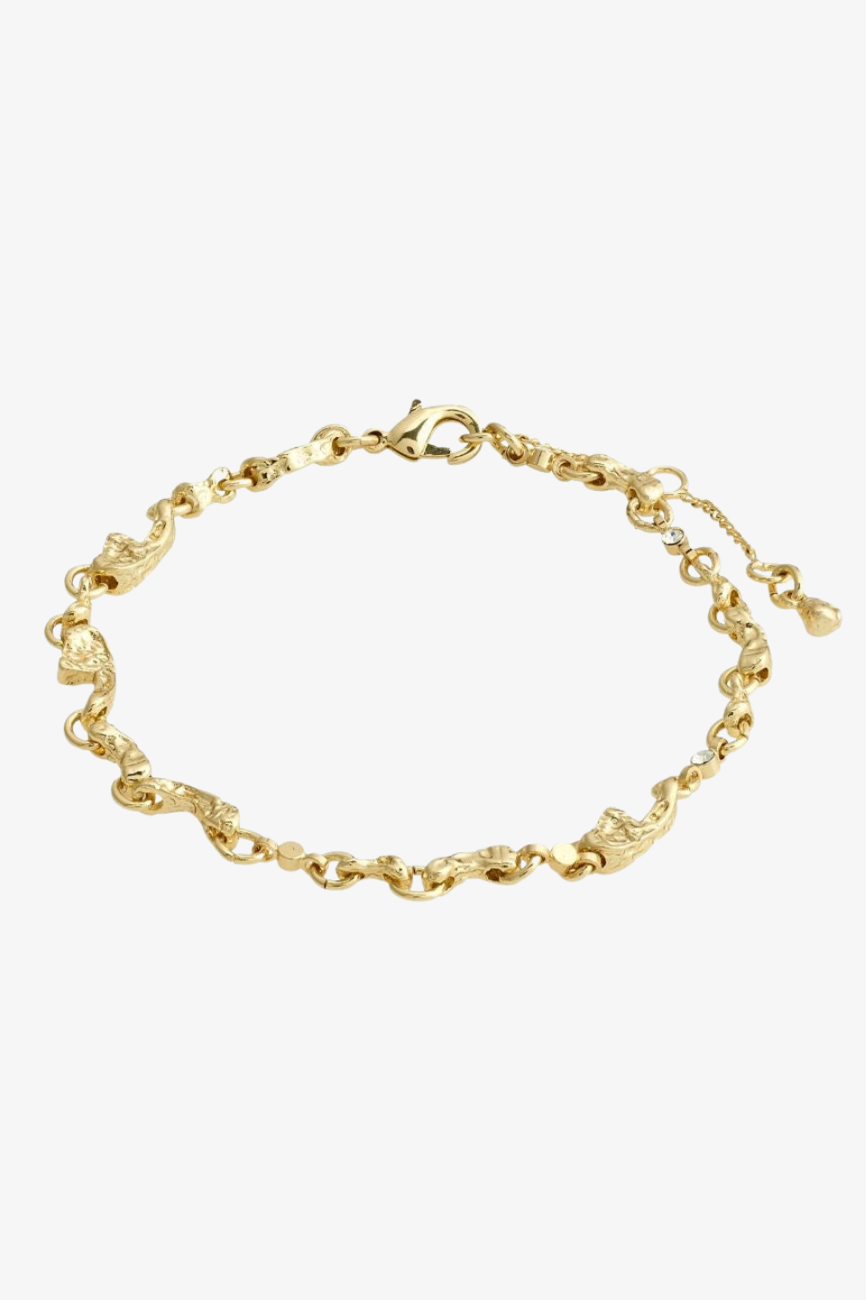 Hallie Organic Shaped Crystal EOL Gold Plated Bracelet for Women - Elegant Boho Jewelry Gift for Birthday, Anniversary & Special Occasions