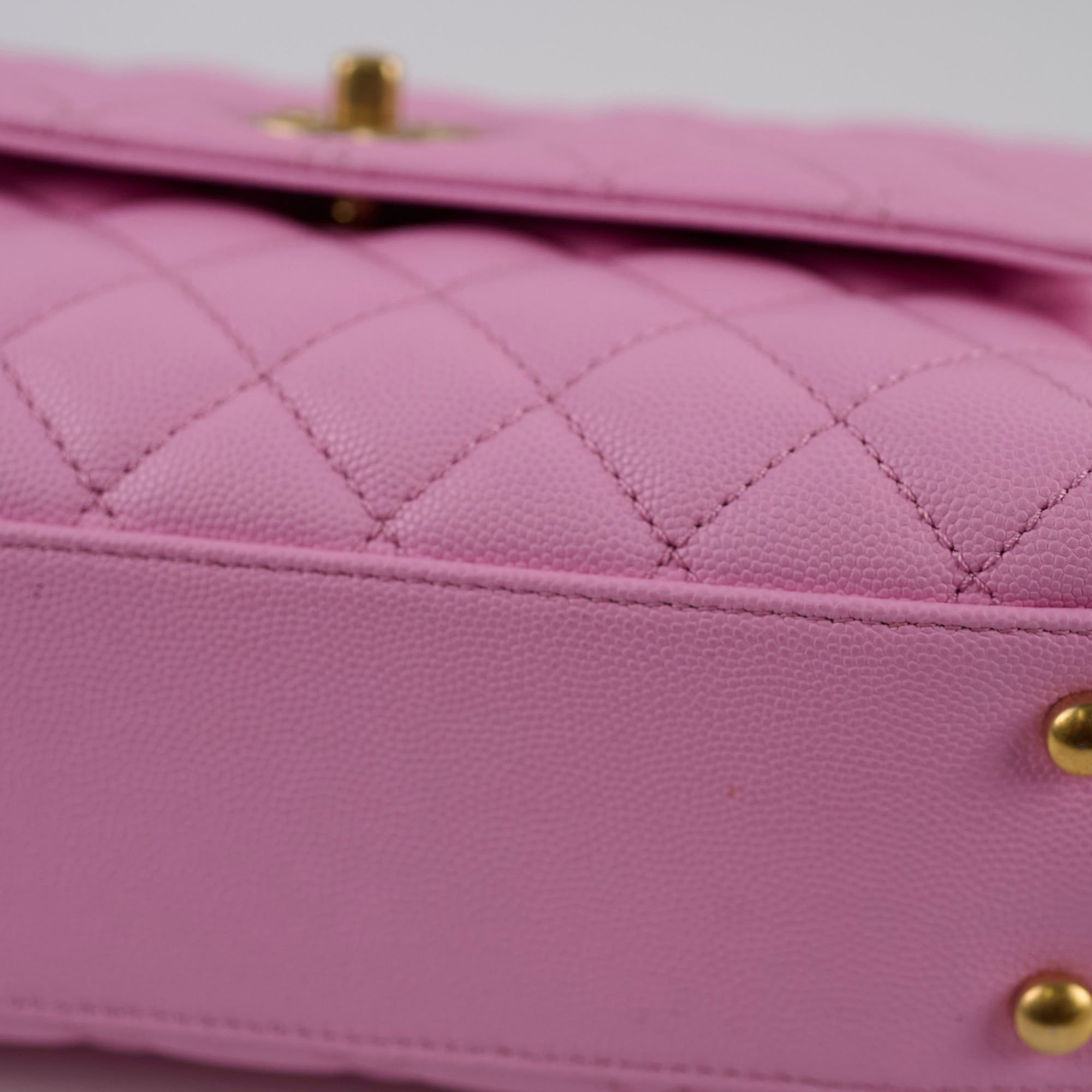 Authentic Chanel Small Coco Handle Bag in Pink Caviar Leather with Microchip - Perfect for Date Nights, Parties & Luxury Fashion Accessories