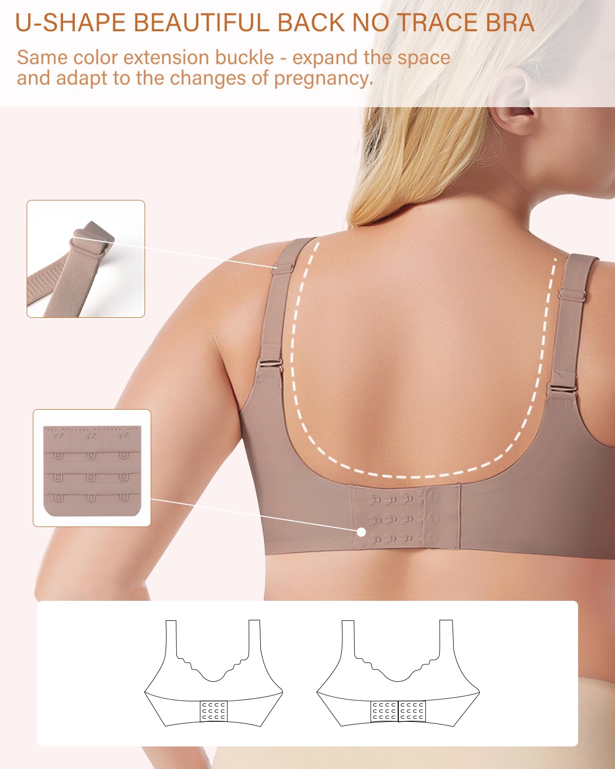 Comfortable UHdod Nursing Bras for Breastfeeding & Maternity - Wireless Support for Pregnancy & Postpartum - Soft Cotton Nursing Bras for Women - Perfect for Daily Wear, Workouts and Nighttime Nursing