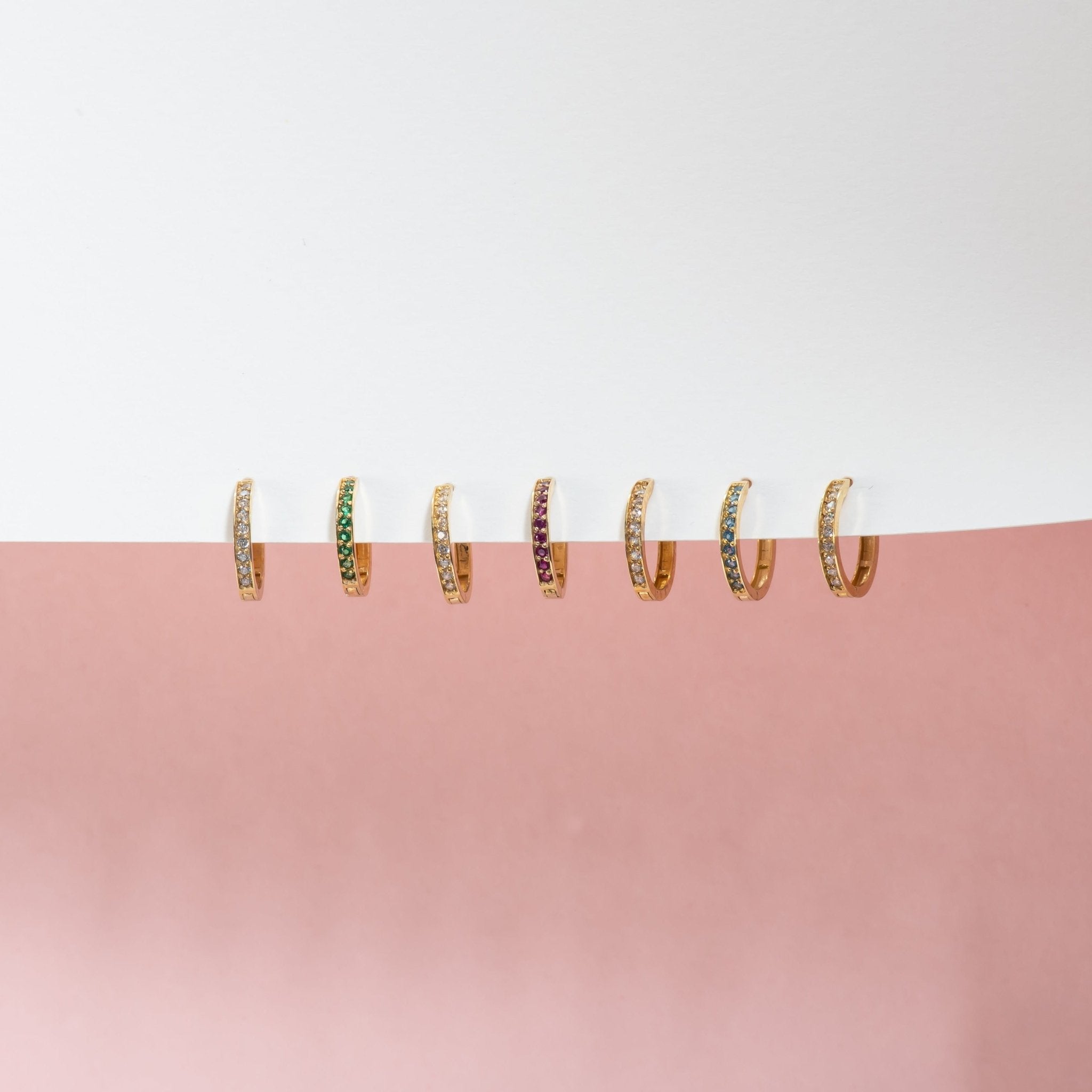 14K Yellow Gold London Blue Topaz Cartilage Hoop Earrings - Elegant Dainty Helix Earrings for Women, Perfect for Everyday Wear & Special Occasions