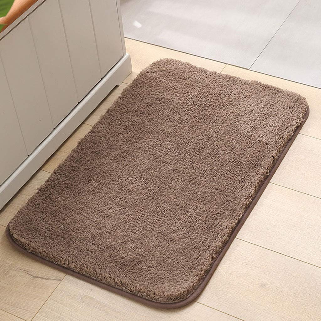 Premium Non-Slip Bathroom Mat - Ultra Plush & Absorbent Toilet Carpet - 60x90cm Chestnut Brown - Perfect for Bathroom, Home Entrance & Interior Decor - Soft & Safe Floor Mat for Wet Areas