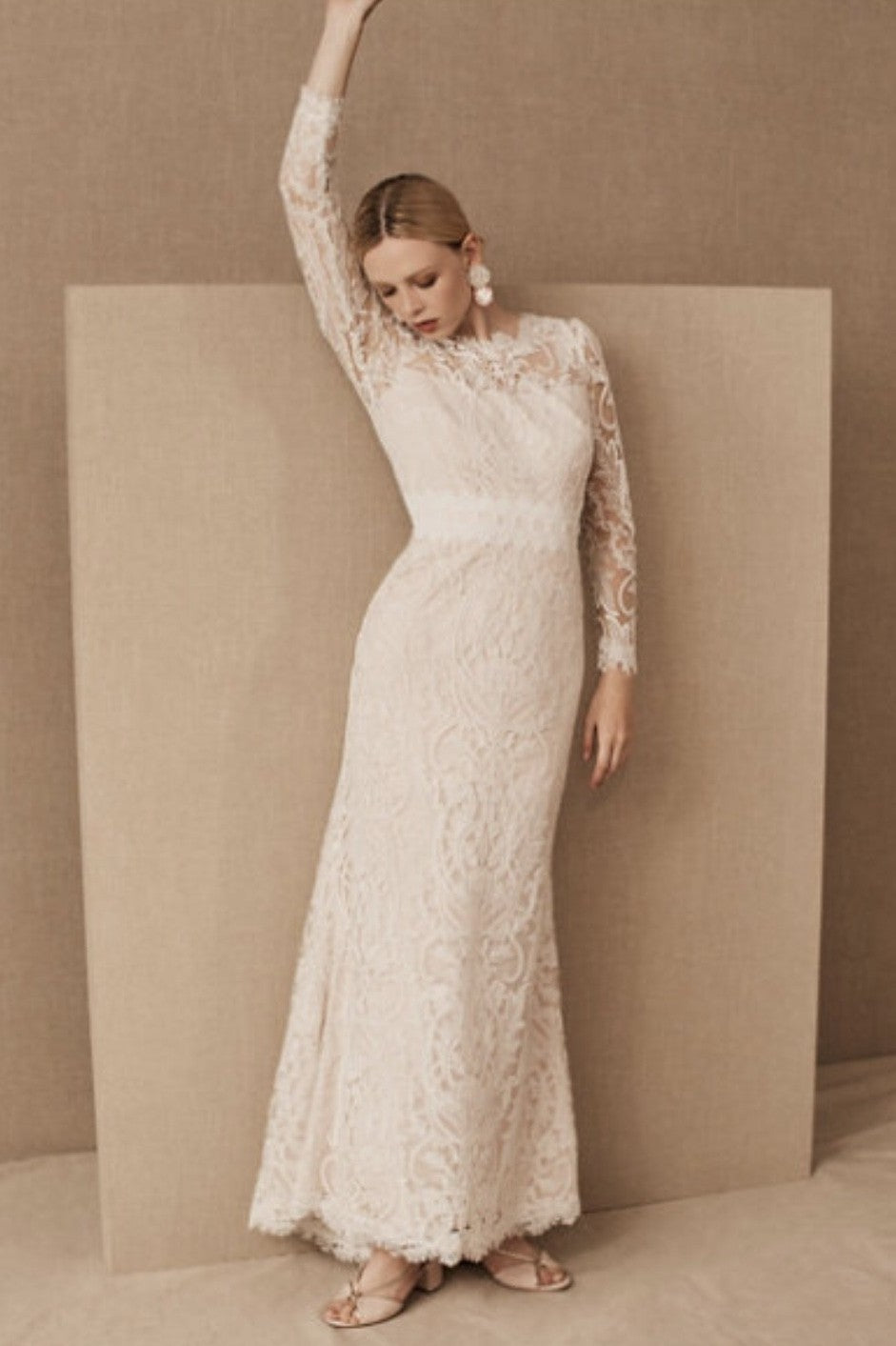 Tadashi Shoji Didion Wedding Gown - Elegant Lace Bridal Dress for Bride, Evening Gown for Prom, Formal Events & Special Occasions
