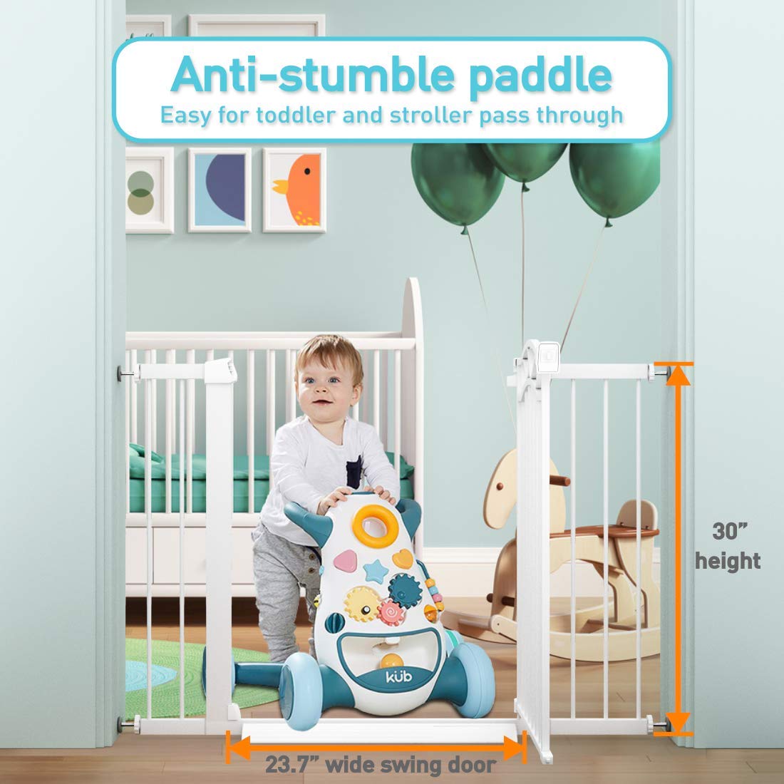 Extra Wide No-Drill Baby & Pet Safety Gate - 68.11
