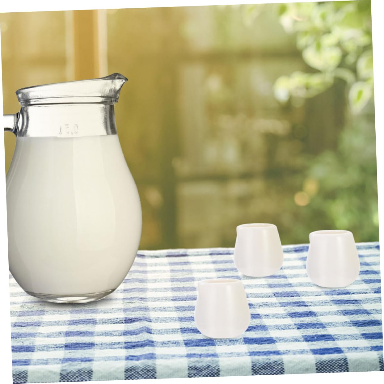 Hemoton 2-Pack Ceramic Milk and Sauce Storage Containers - 16oz Kitchen Pitchers for Coffee, Sugar, Honey - Durable Ceramic Jugs with Lid - Perfect for Coffee Shops, Restaurants, and Home Kitchens